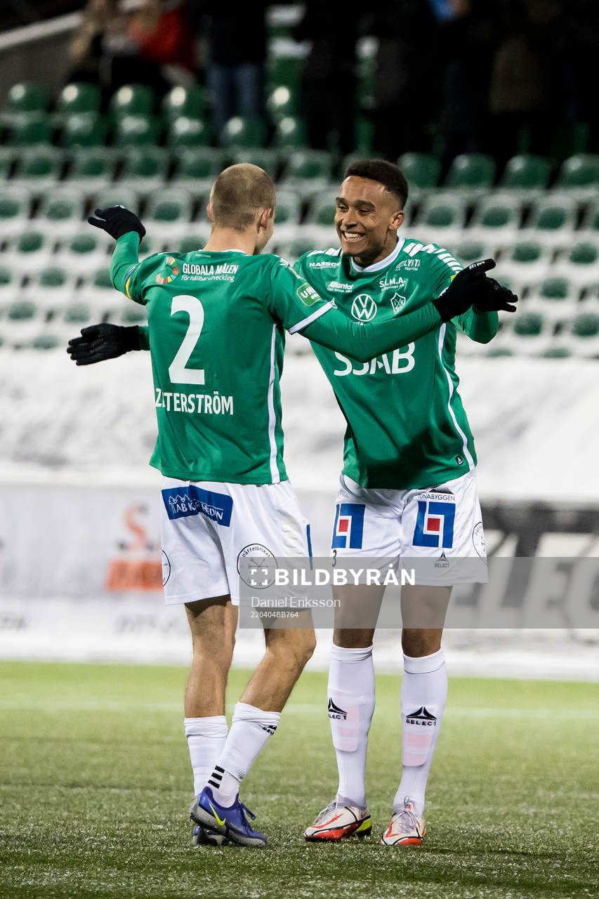 Brages Eirik Asante Gayi och Alexander Zetterström  jubel