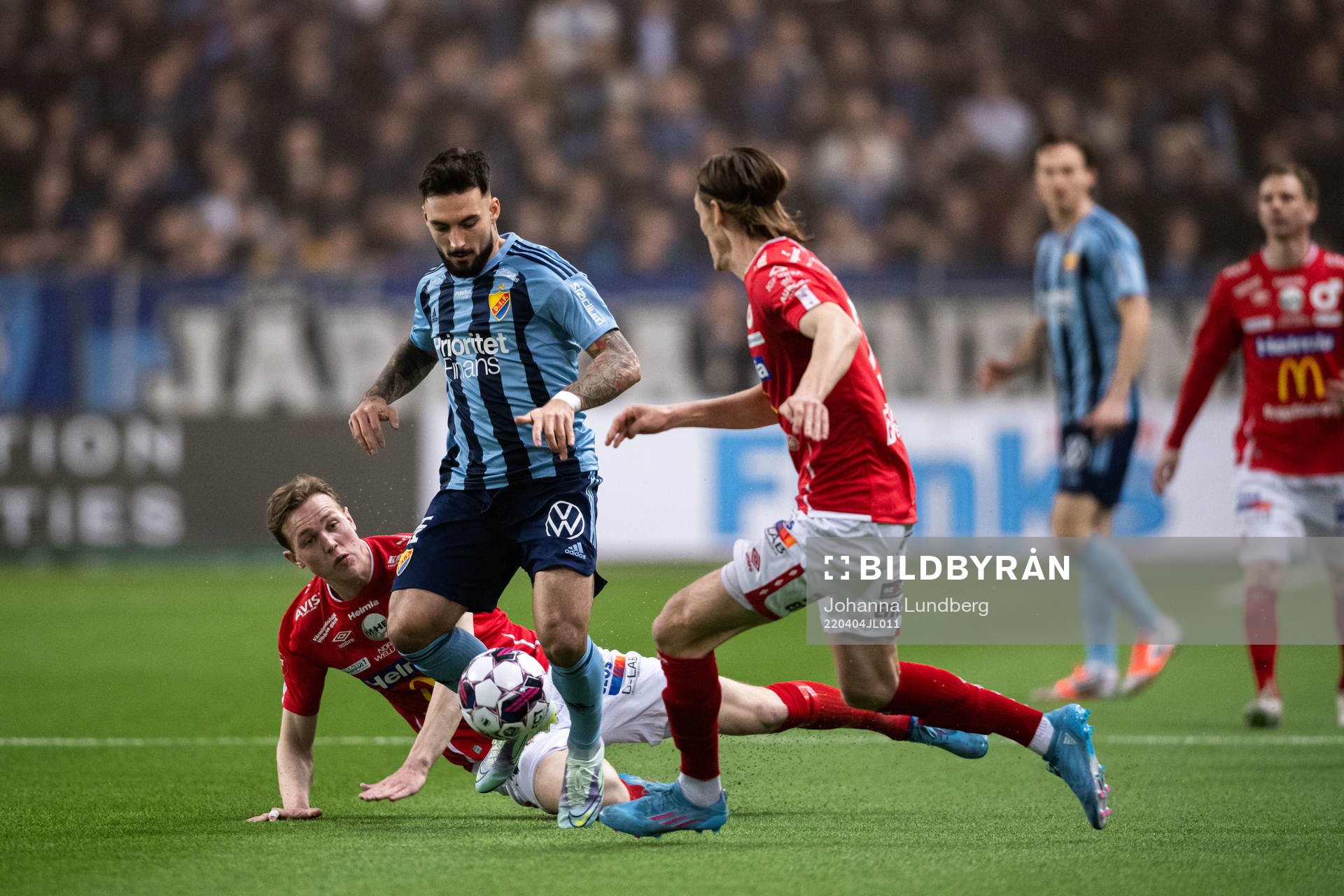 Djurgårdens Sead Haksabanovic och Degerfors Gustav Granath