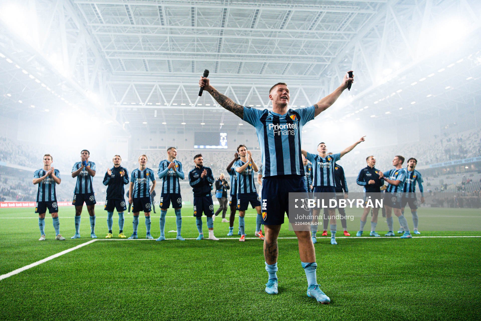 Djurgårdens Victor Edvardsen jublar