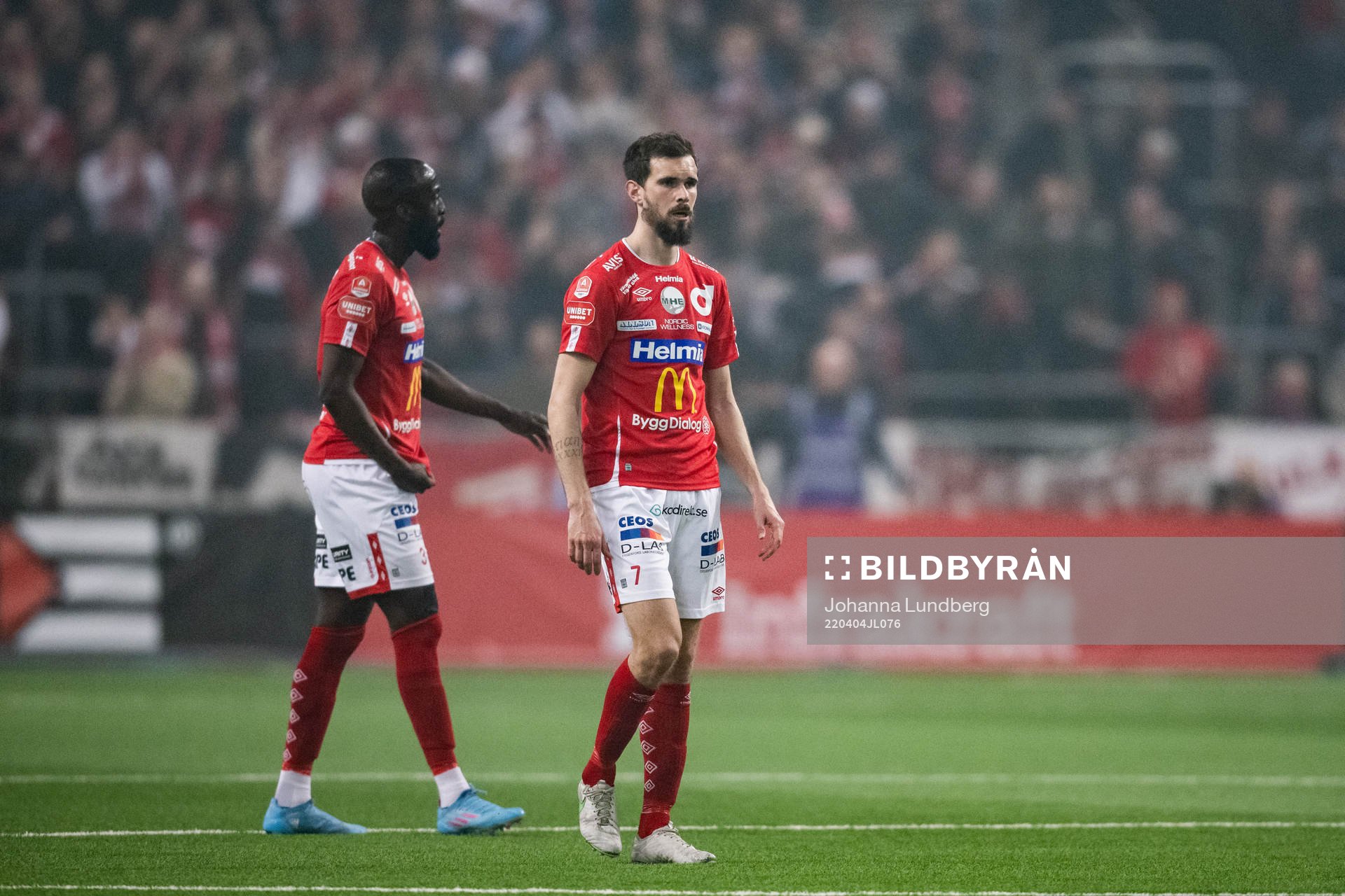 Degerfors Ronald Mukiibi och Sebastian Ohlsson deppar