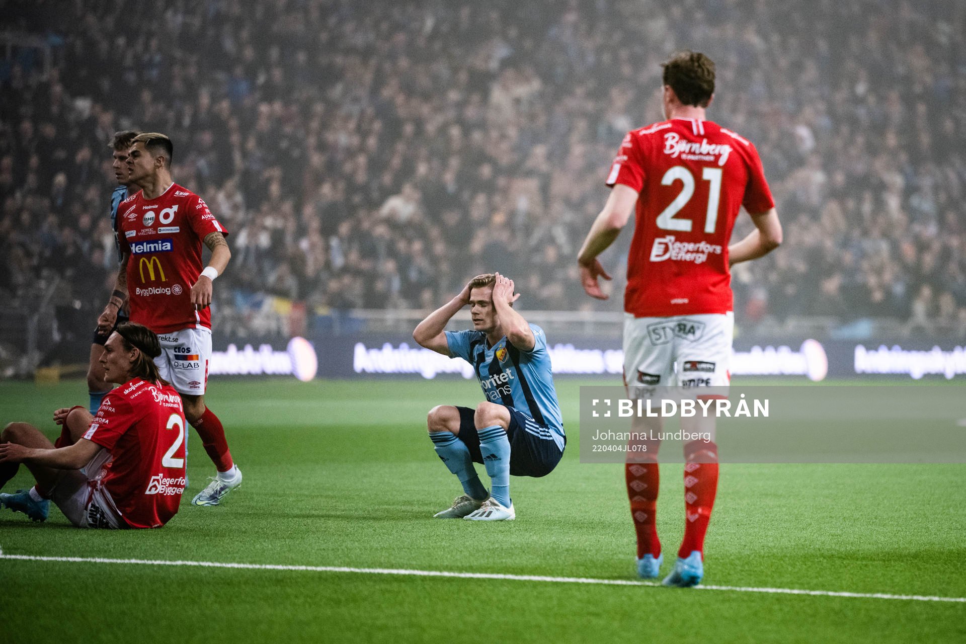 Djurgårdens Hampus Finndell deppar