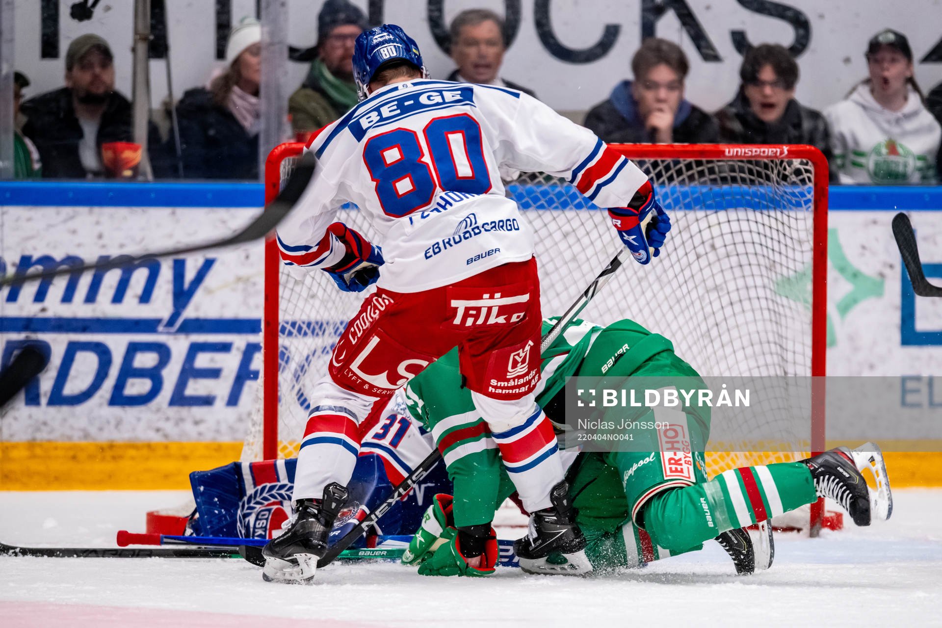 Rögles Mattias Sjögren och Oskarshamns Tomas Zohorna  i