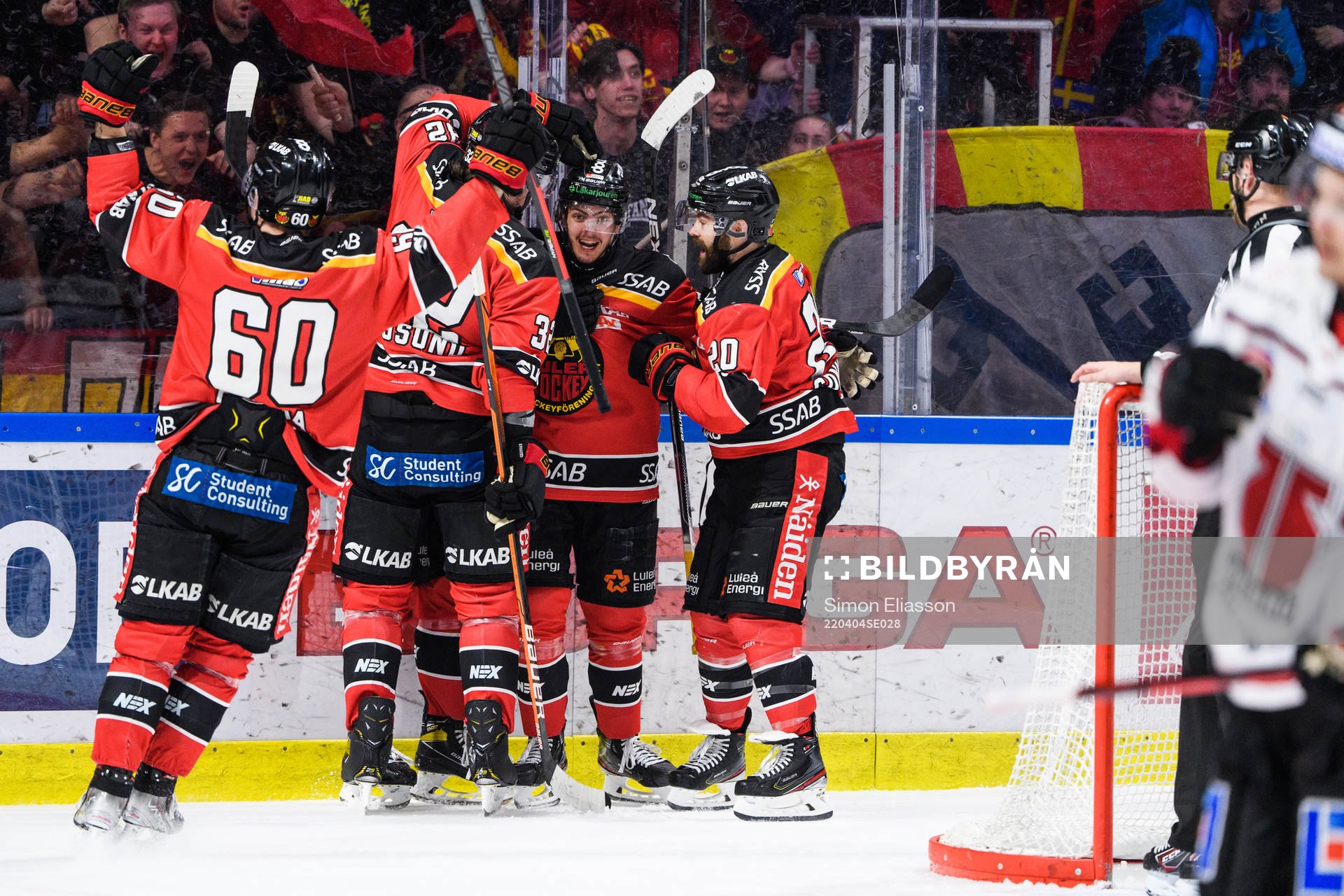 Luleås spelare jublar