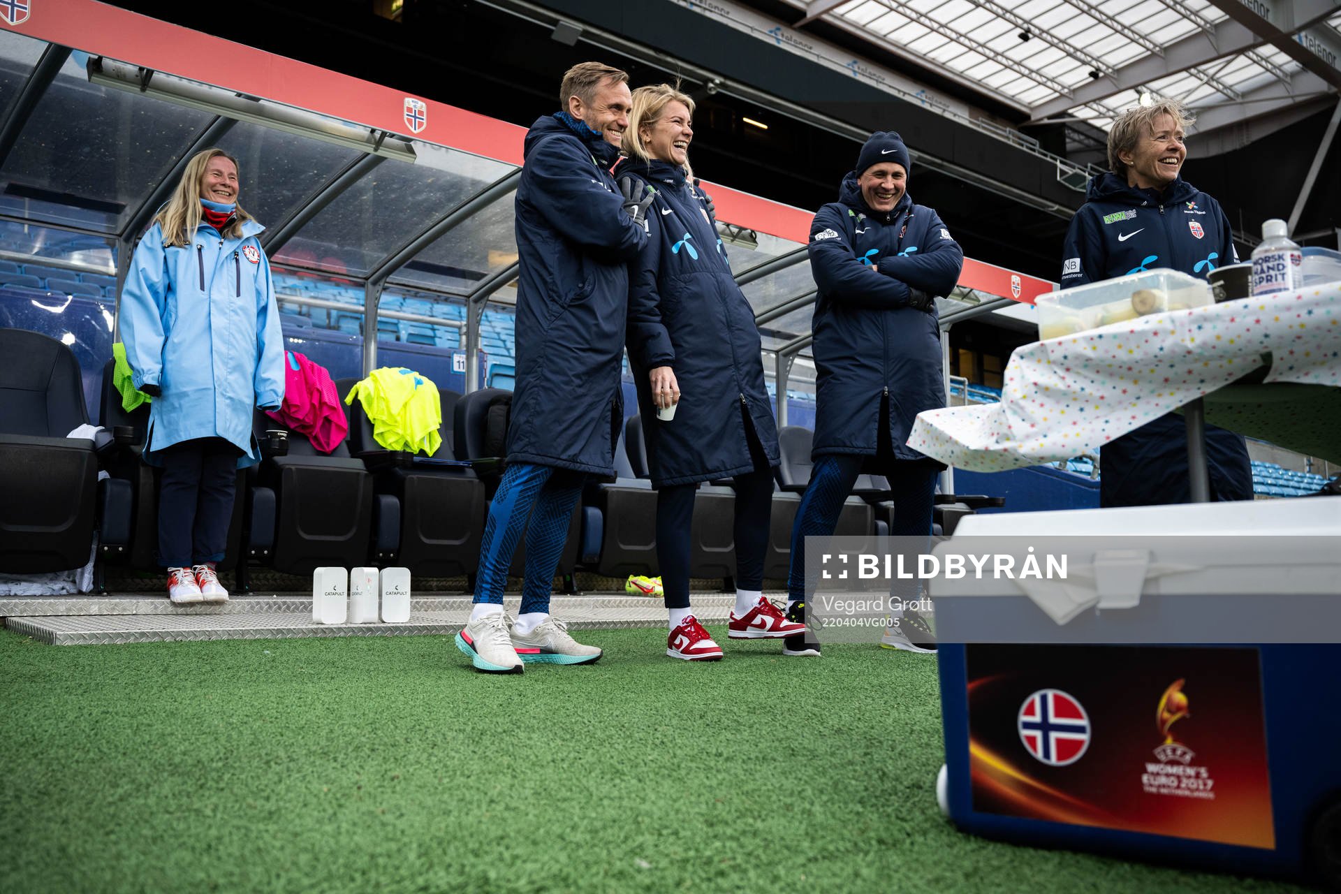 Martin Sjögren, head coach and Ada Hegerberg of the
