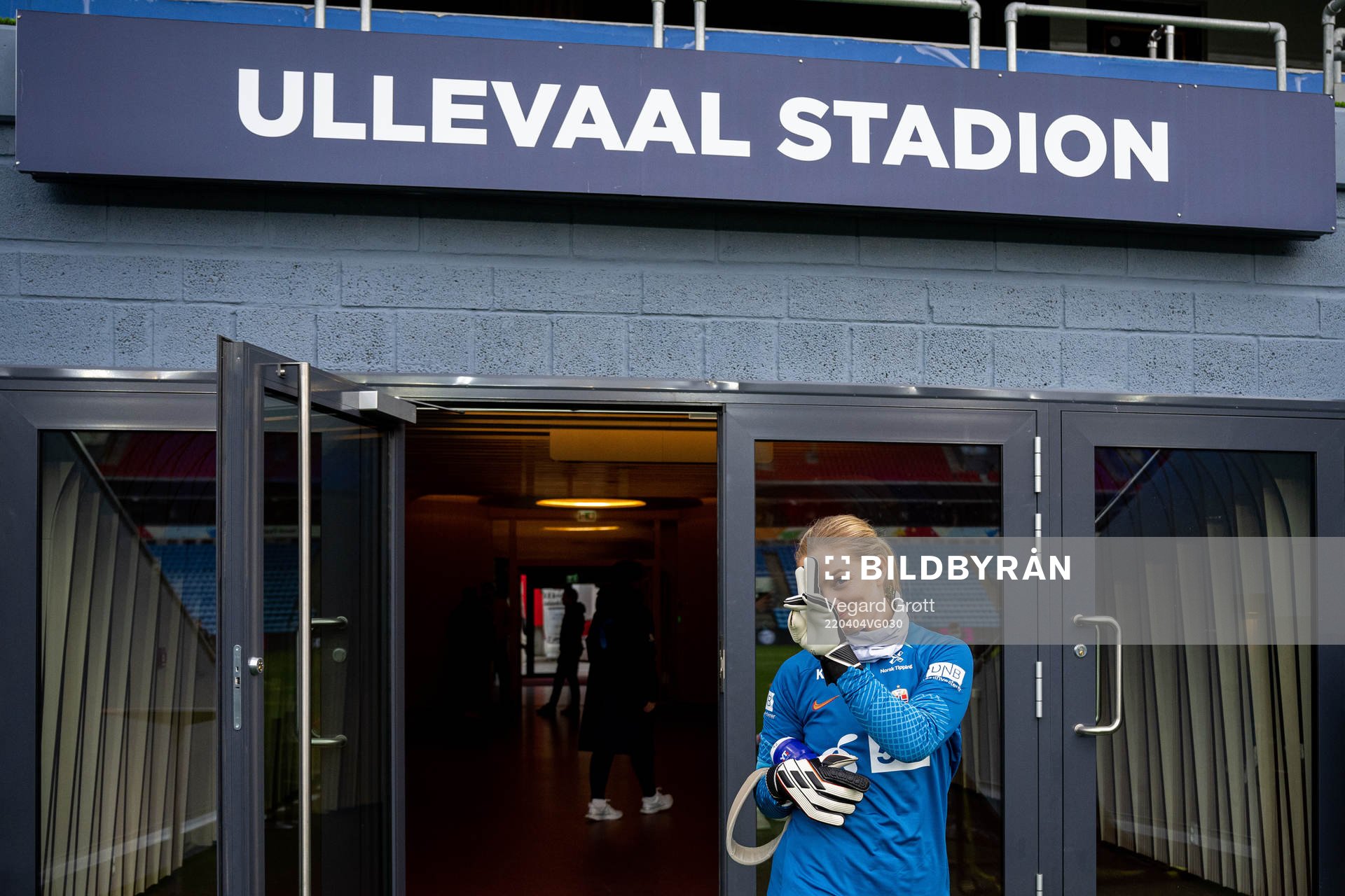 Goalkeeper Guro Pettersen of the Norwegian women's national