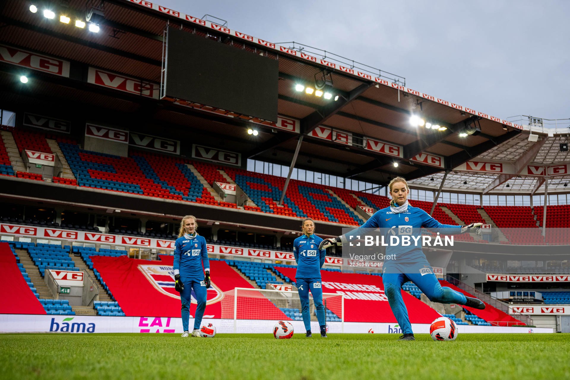Goalkeeper Guro Pettersen of the Norwegian women's national