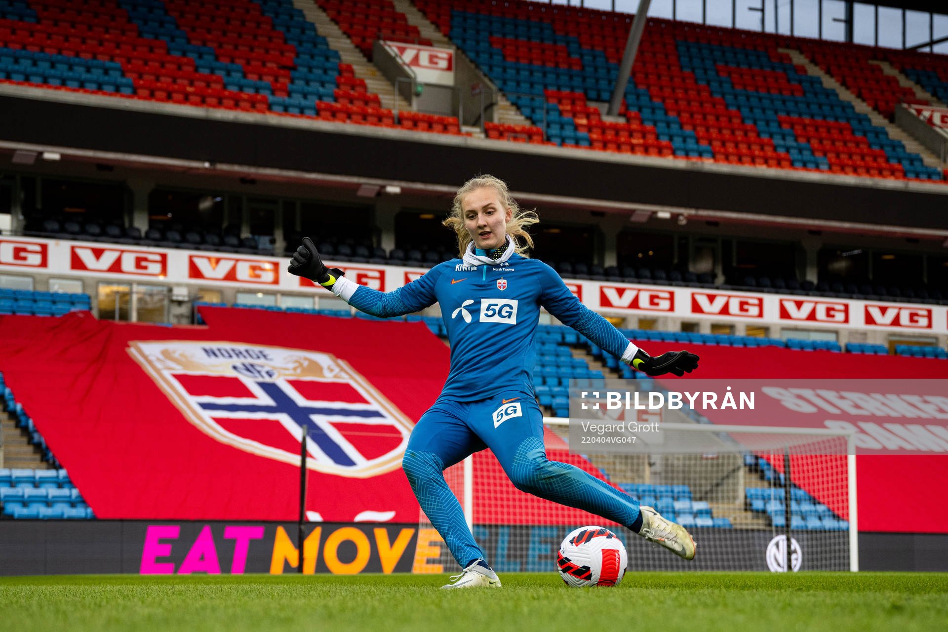 Goalkeeper Sunniva Skoglund of the Norwegian women's
