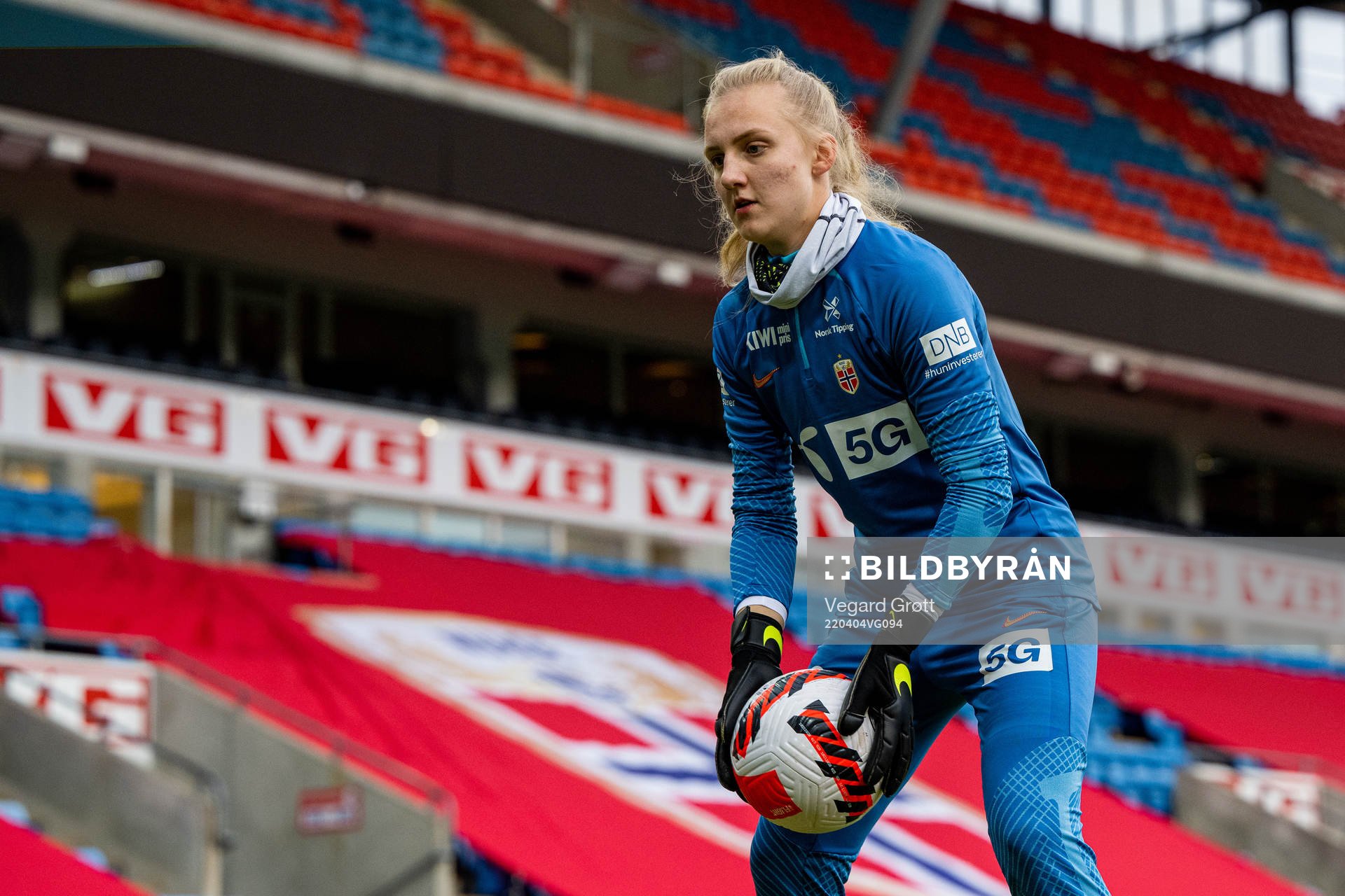 Goalkeeper Sunniva Skoglund of the Norwegian women's