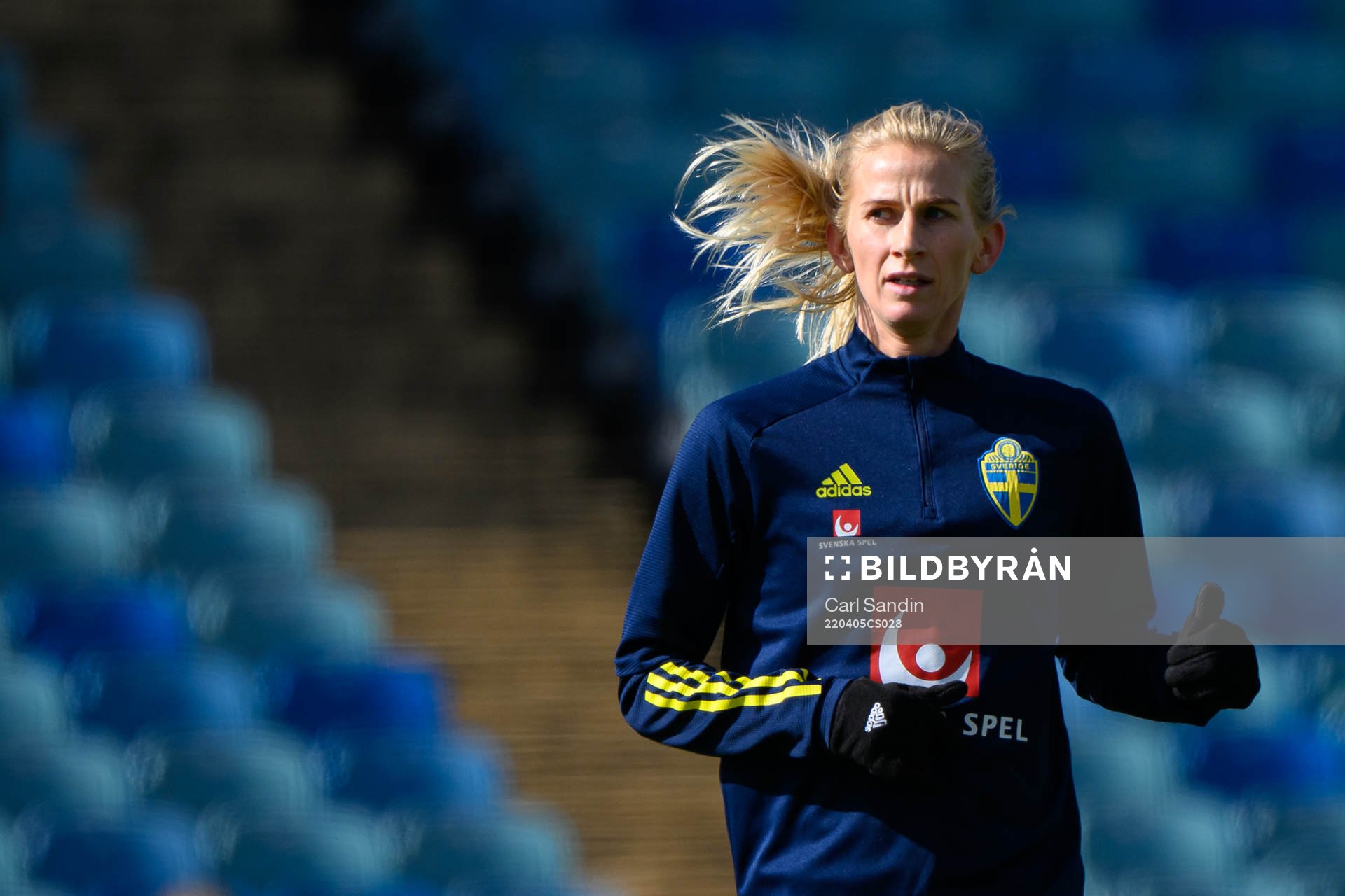 Sofia Jakobsson of the Swedish women's national football