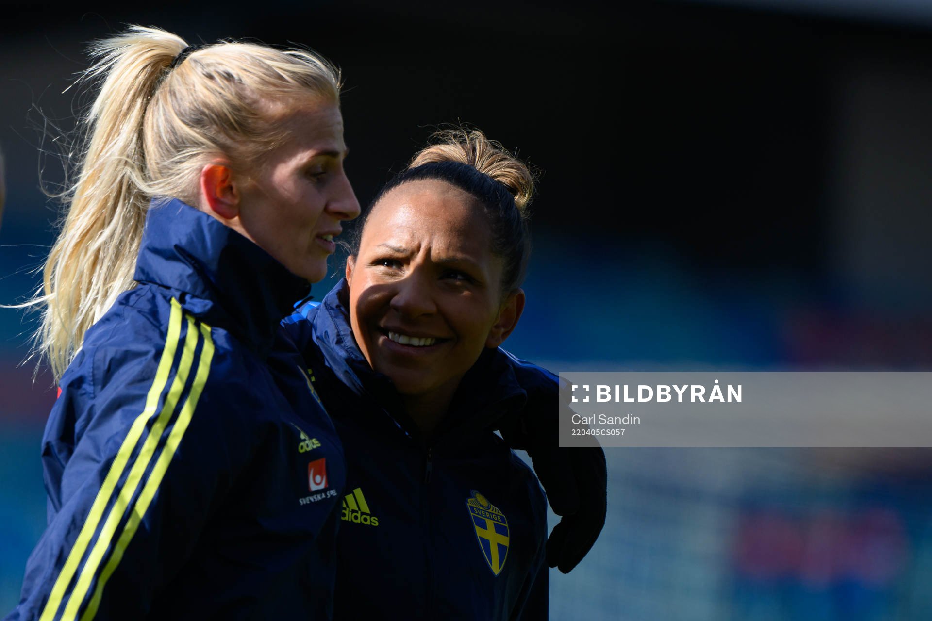 Sofia Jakobsson and Madelen Janogy of the Swedish women's