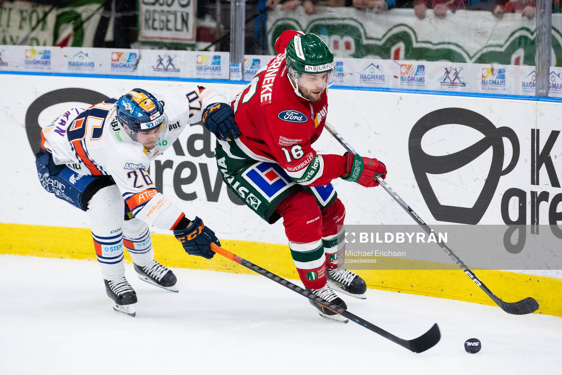 Växjös Joel Kellman och Frölundas Stefan Elliot