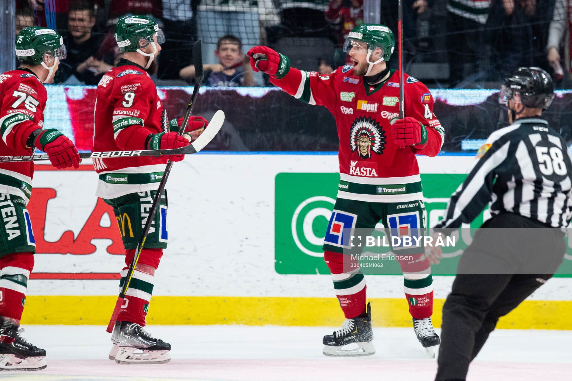Frölundas Michael Spacek jublar
