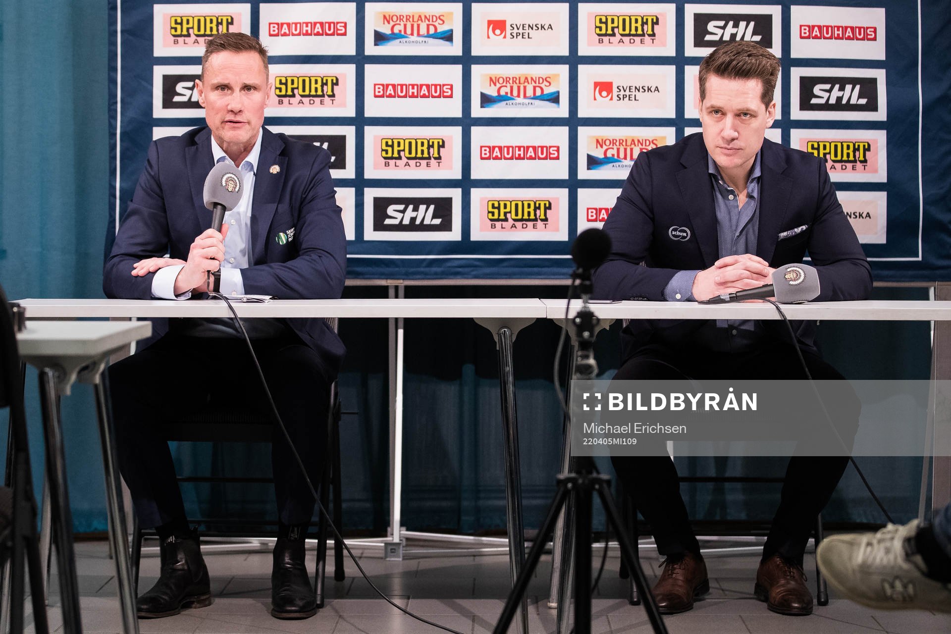 Frölundas tränare Roger Rönnberg och Växjös tränare