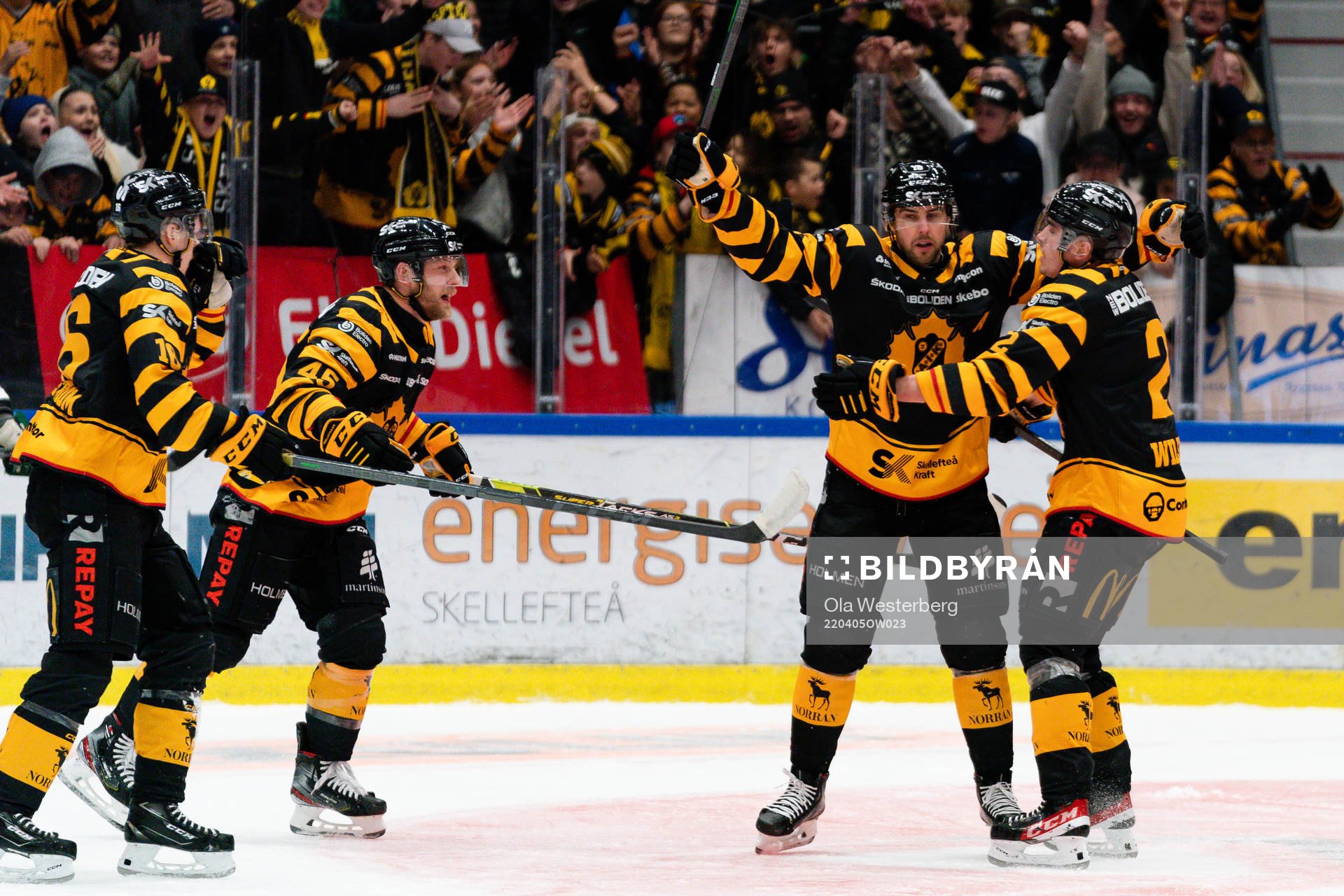Skellefteås Joakim Lindström, Oscar Möller och Adam