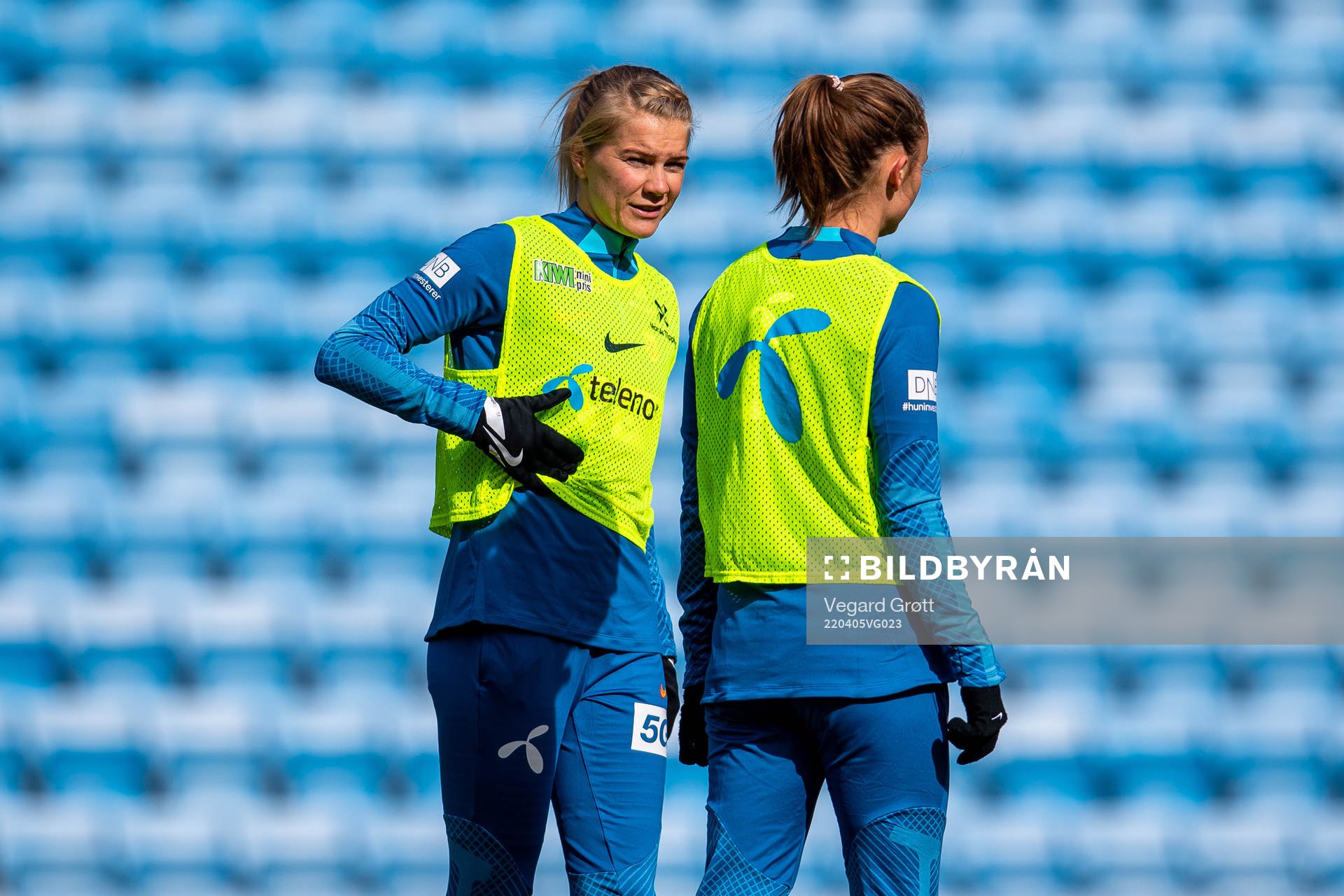 Ada Hegerberg and Caroline Graham Hansen of the Norwegian