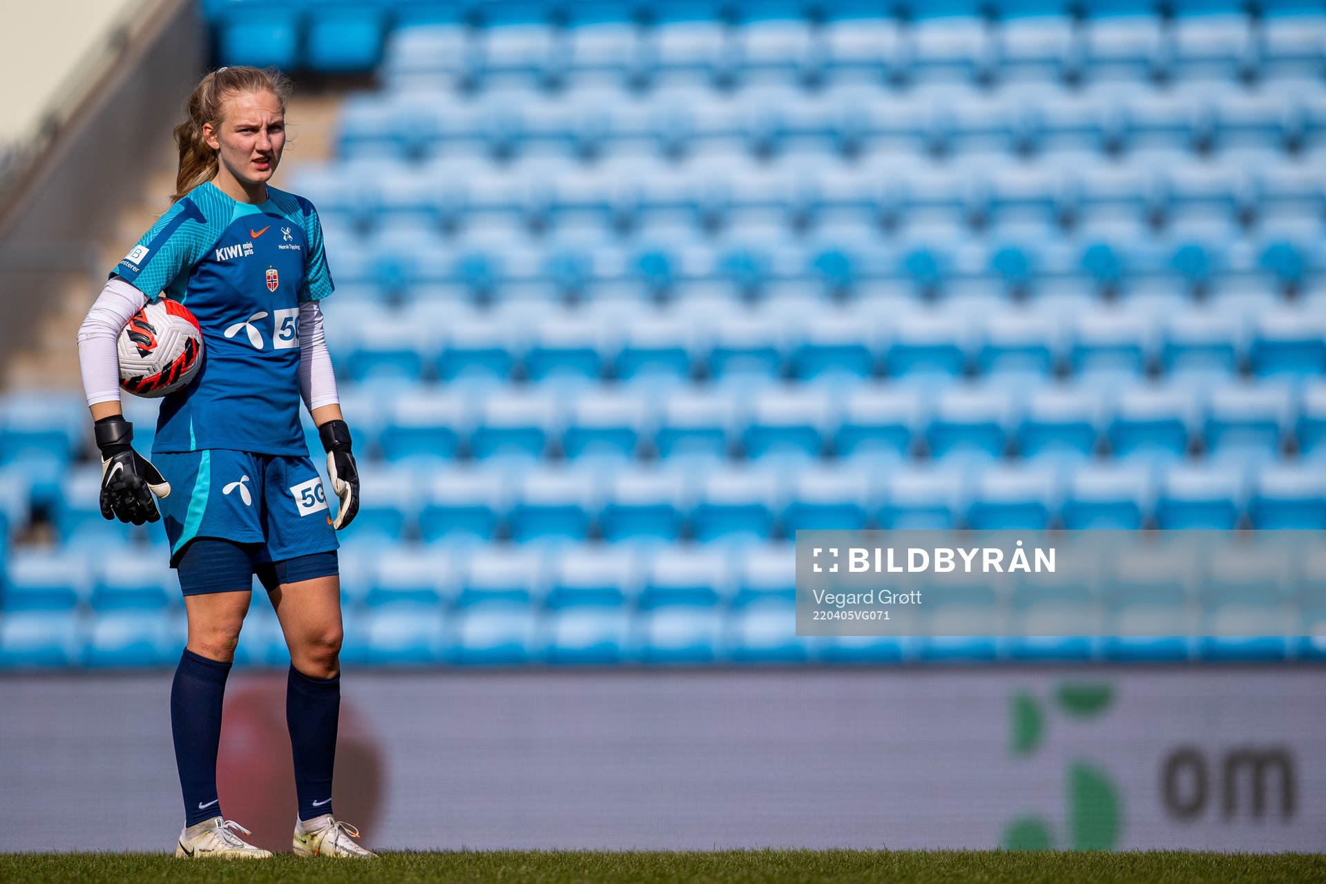 Goalkeeper Sunniva Skoglund of the Norwegian women's