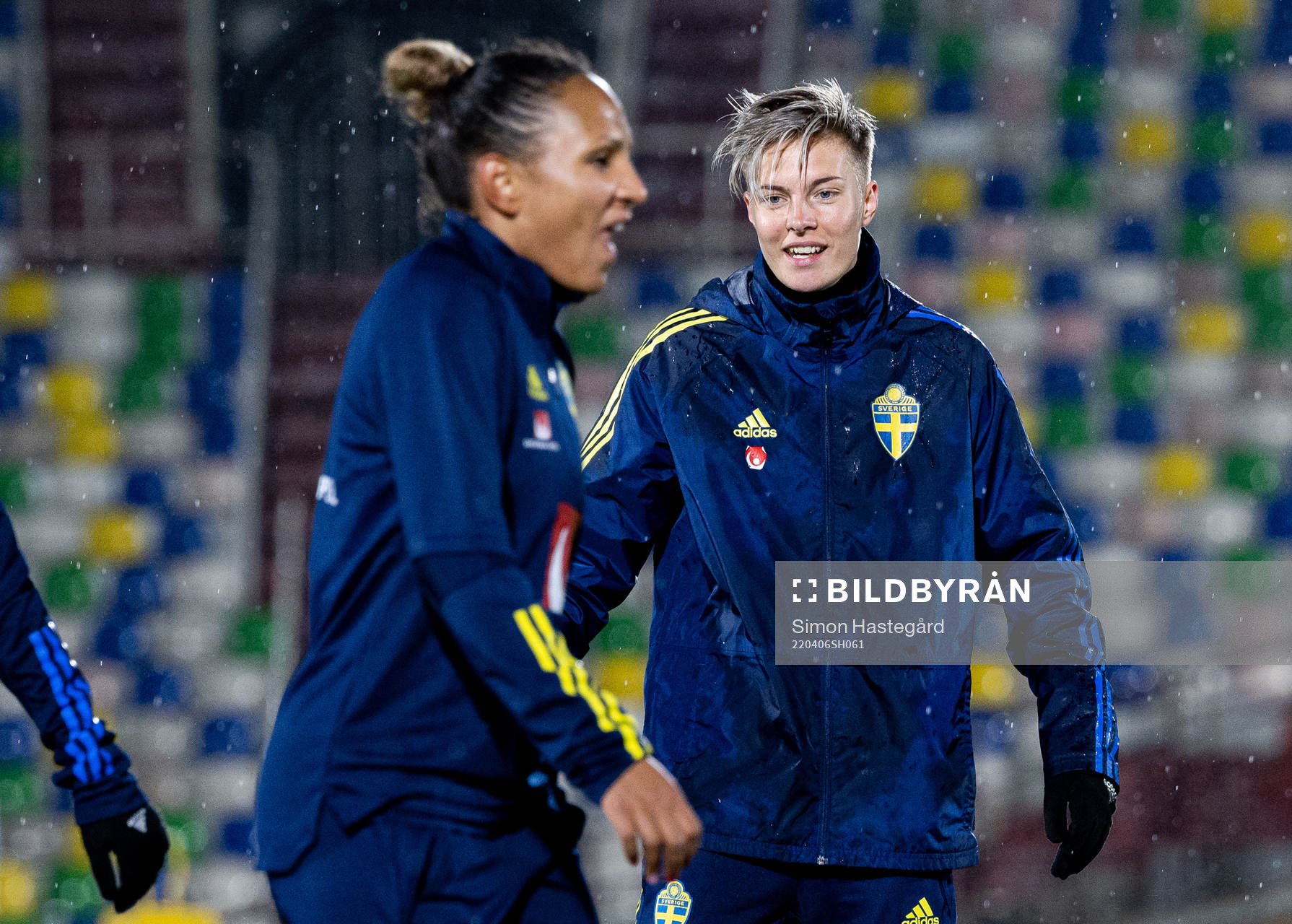 Madelen Janogy and Lina Hurtig of the Swedish women's