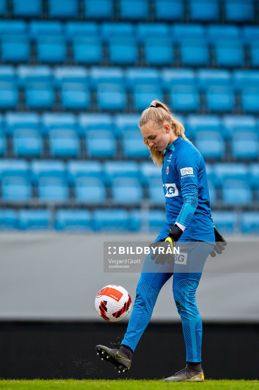 Goalkeeper Sunniva Skoglund of the Norwegian women's