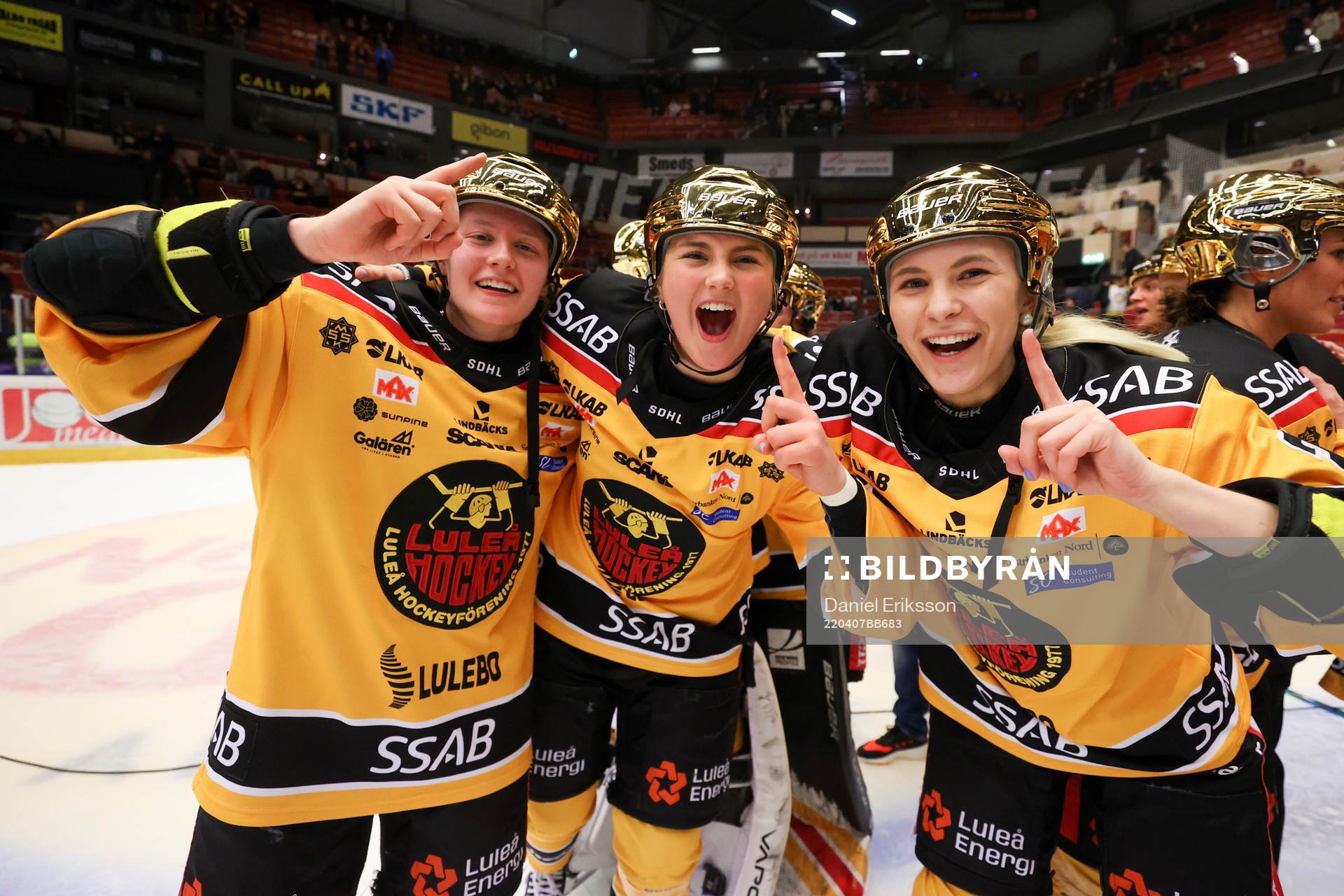 Luleås spelare jublar
