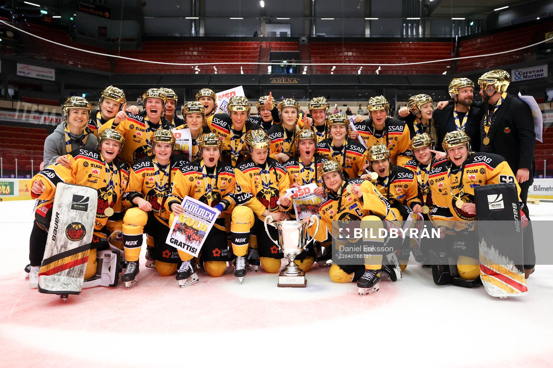 Luleås spelare jublar