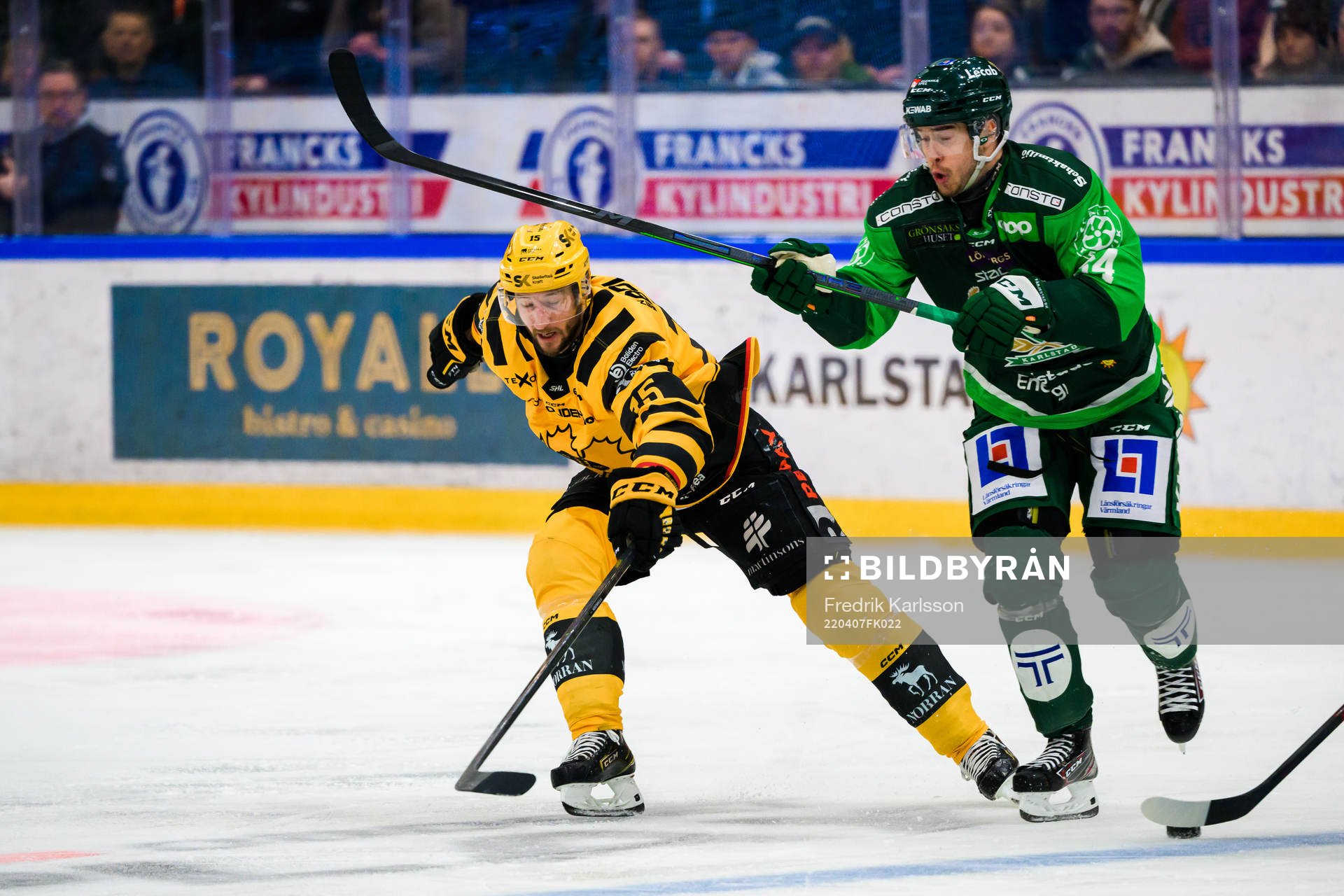 Skellefteås Melker Karlsson  och Färjestads Michael