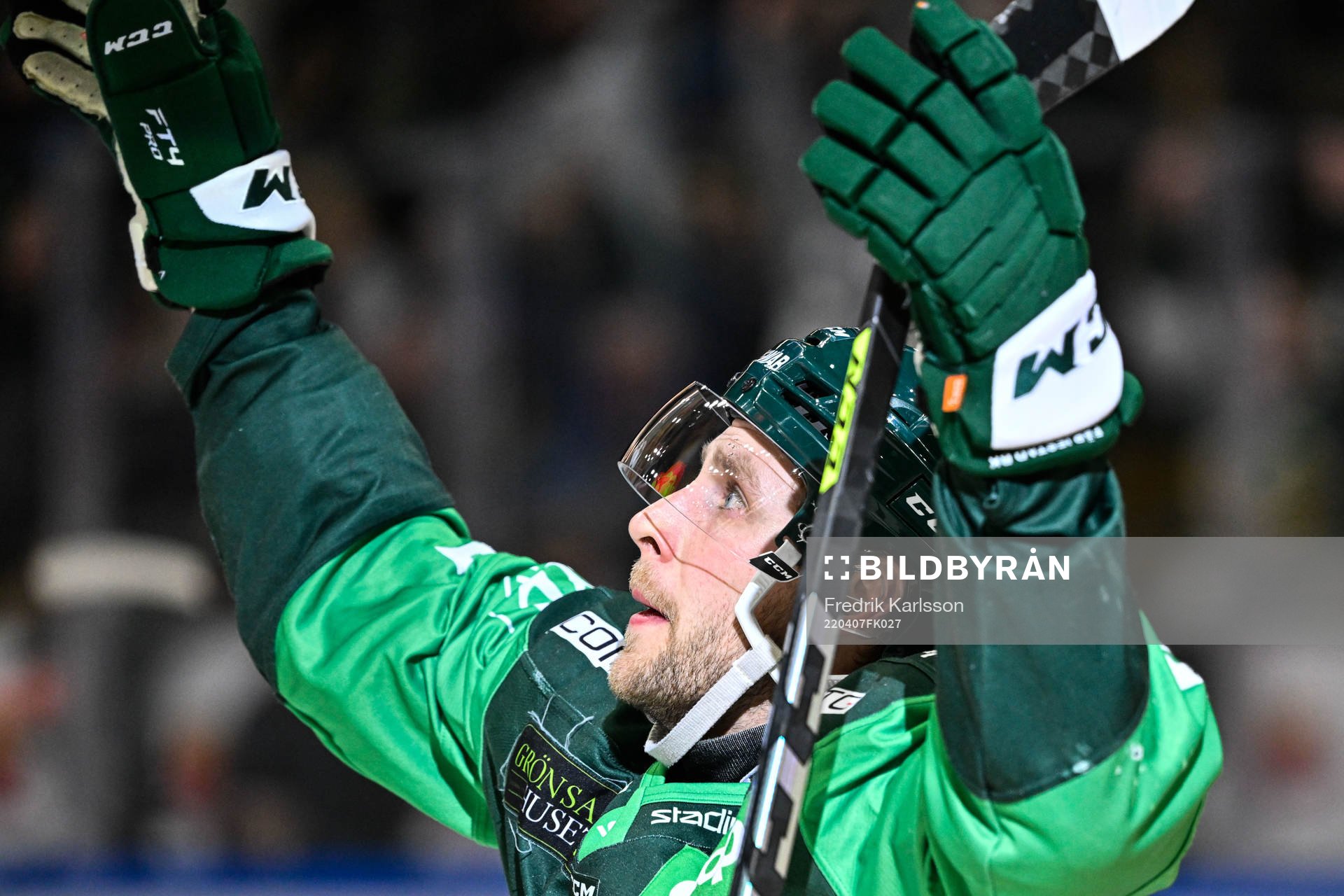 Färjestads Per Åslund jublar
