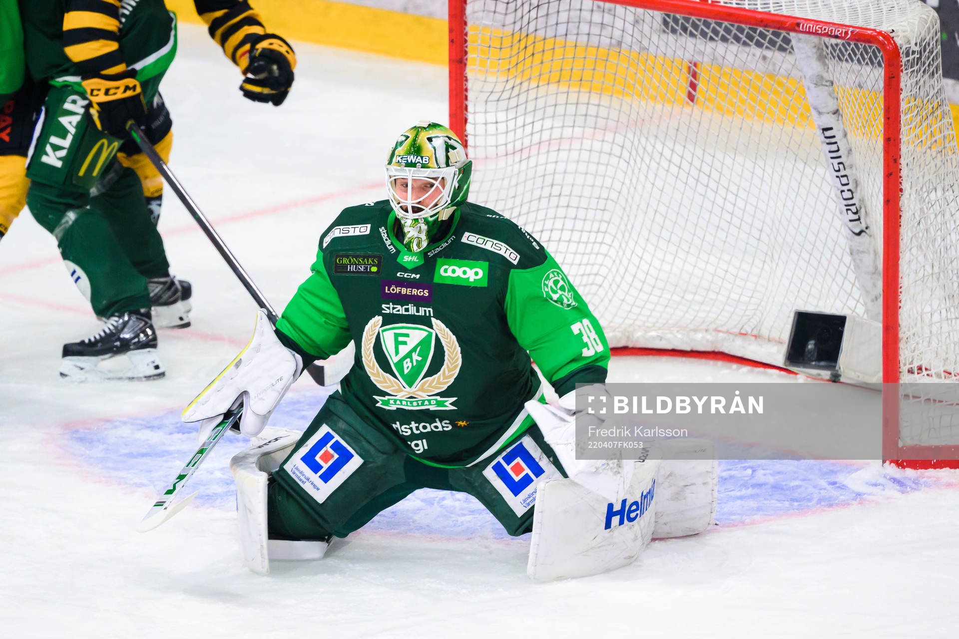 Färjestads målvakt Dominik Furch