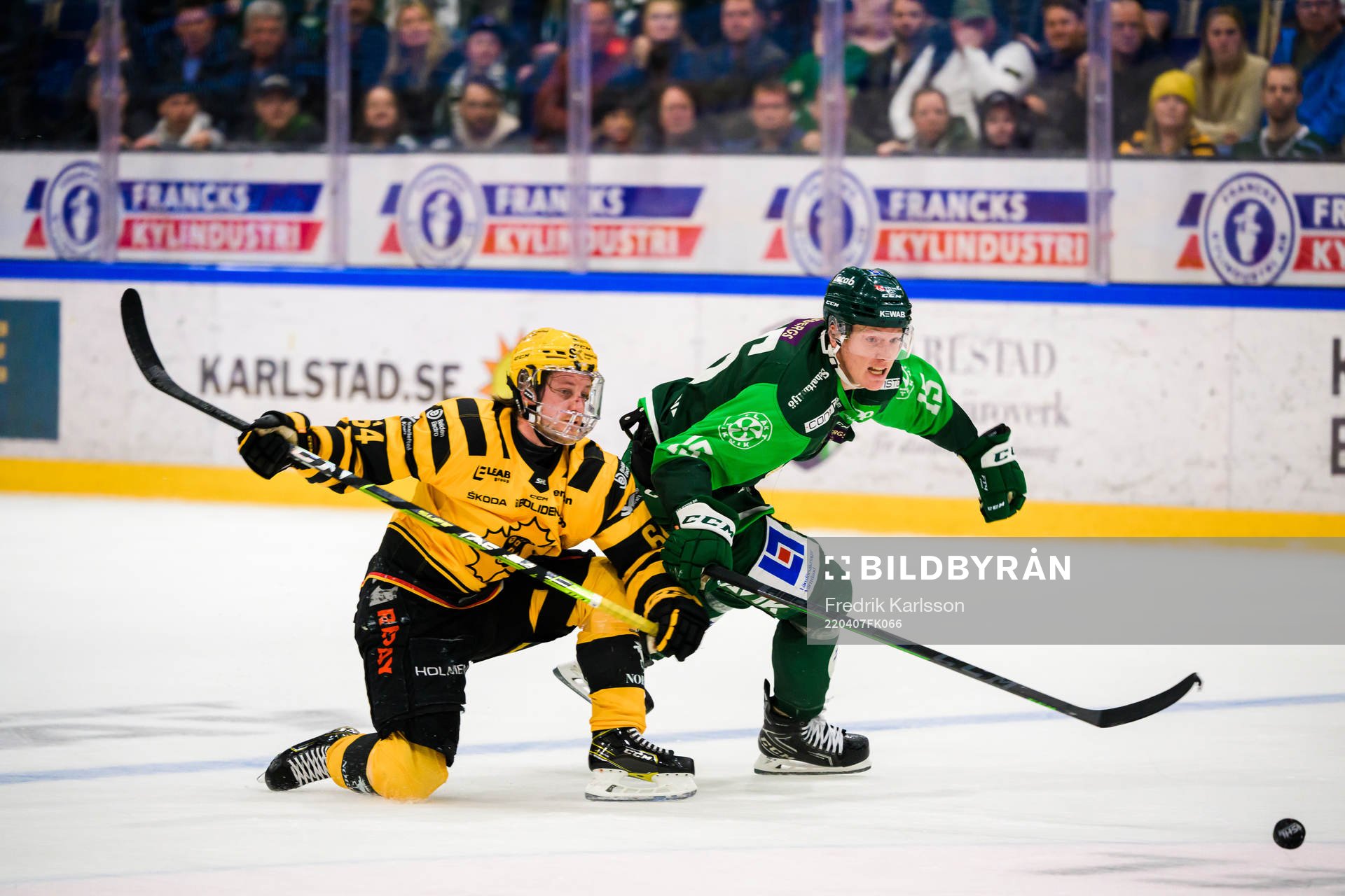 Skellefteås Jonathan Pudas och Färjestads Gustav Rydahl