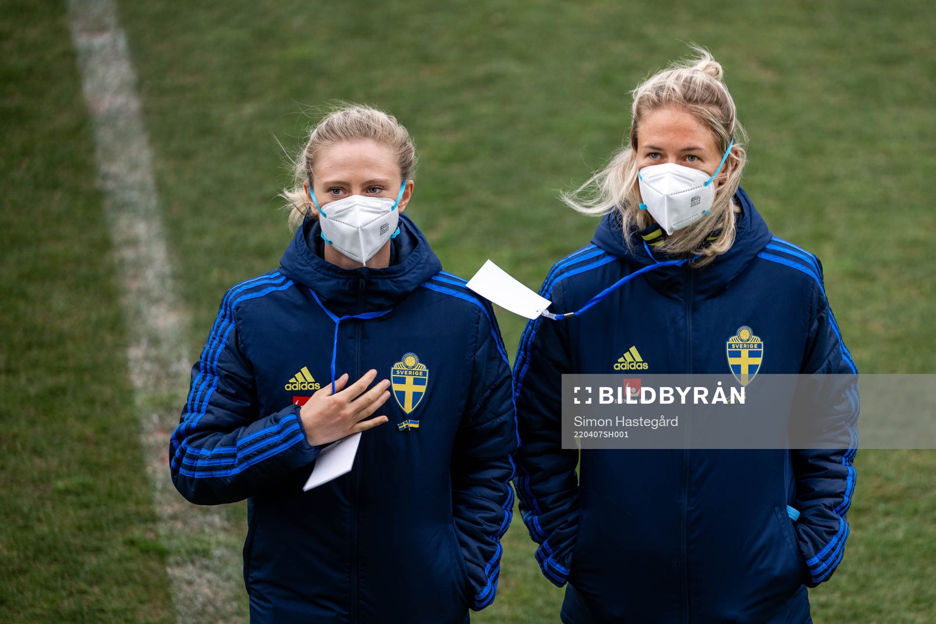 Rebecka Blomqvist and Emma Kullberg of Sweden ahead the