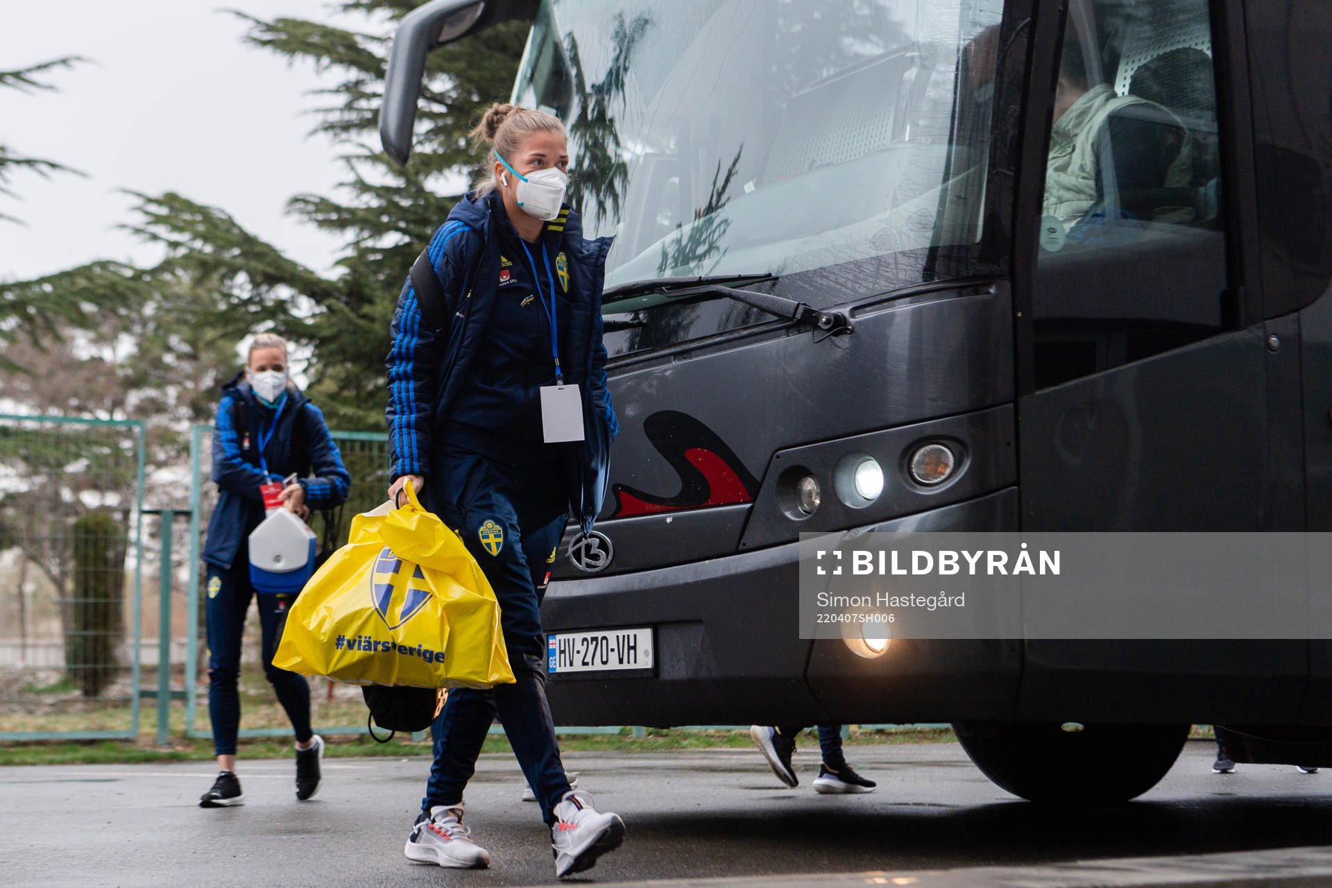 Filippa Angeldahl of Sweden arrives