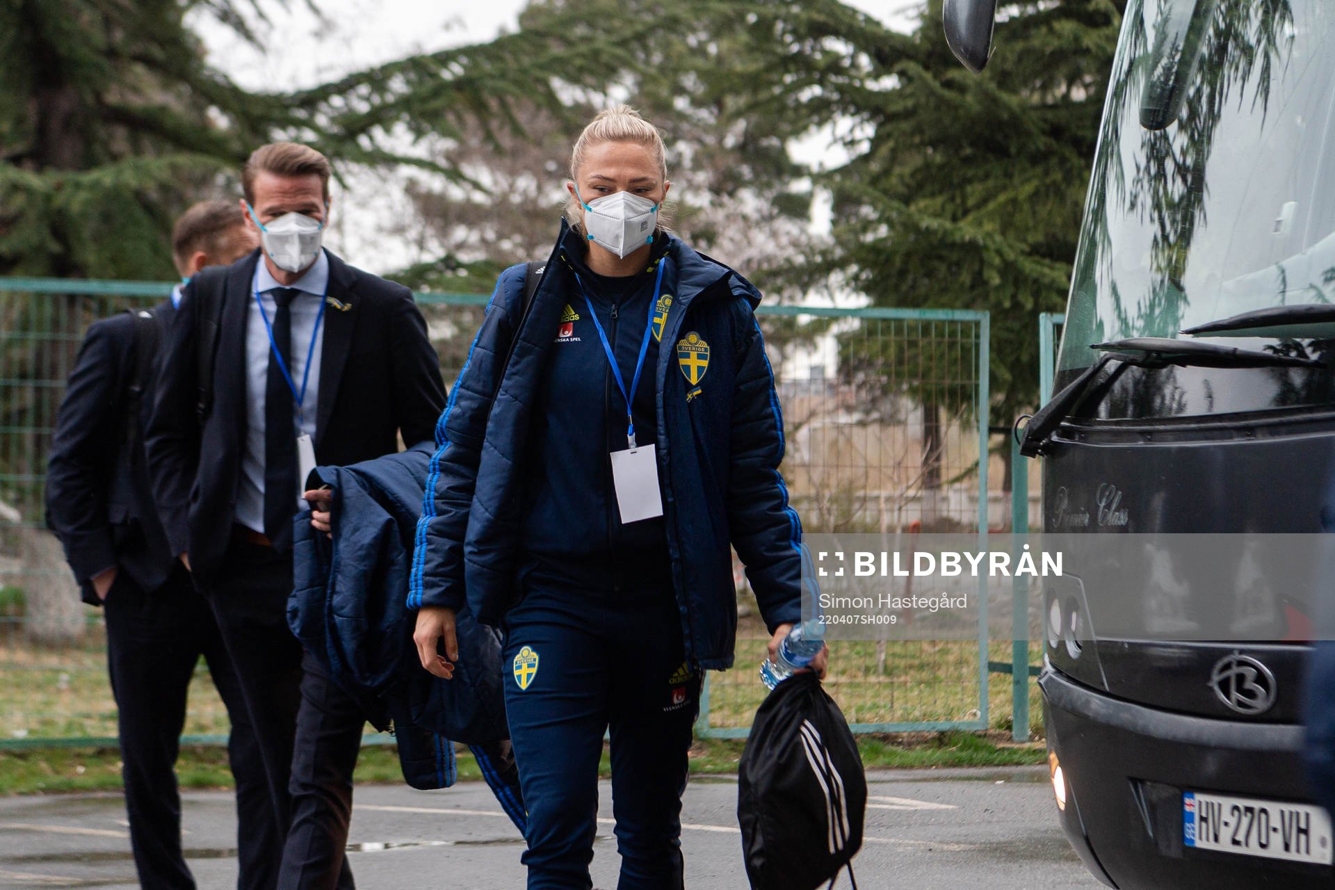 Fridolina Rolfö of Sweden arrives