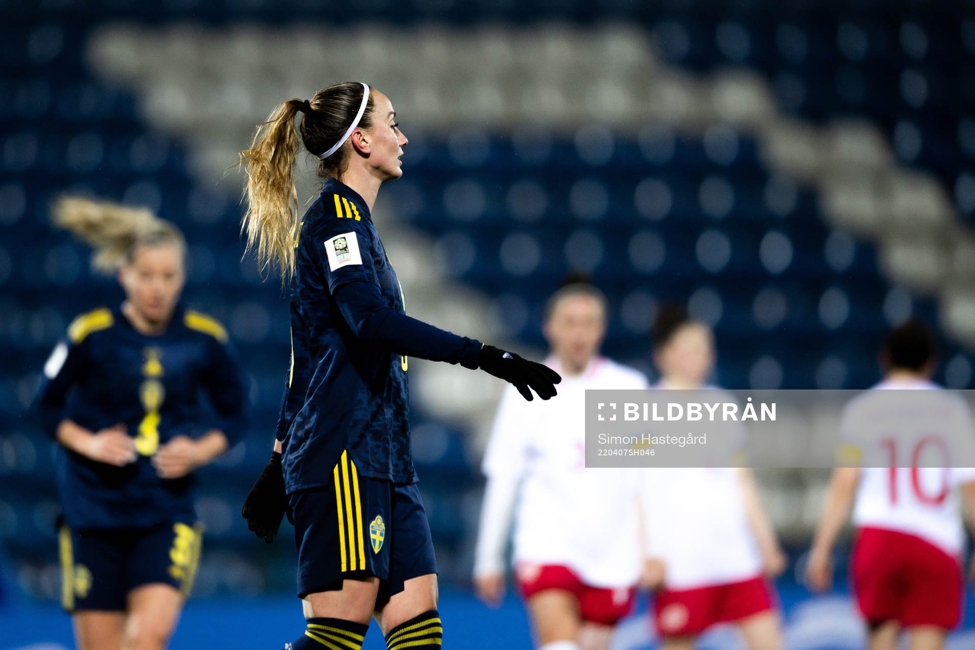 Kosovare Asllani of Sweden celebrates the 0-14 goal