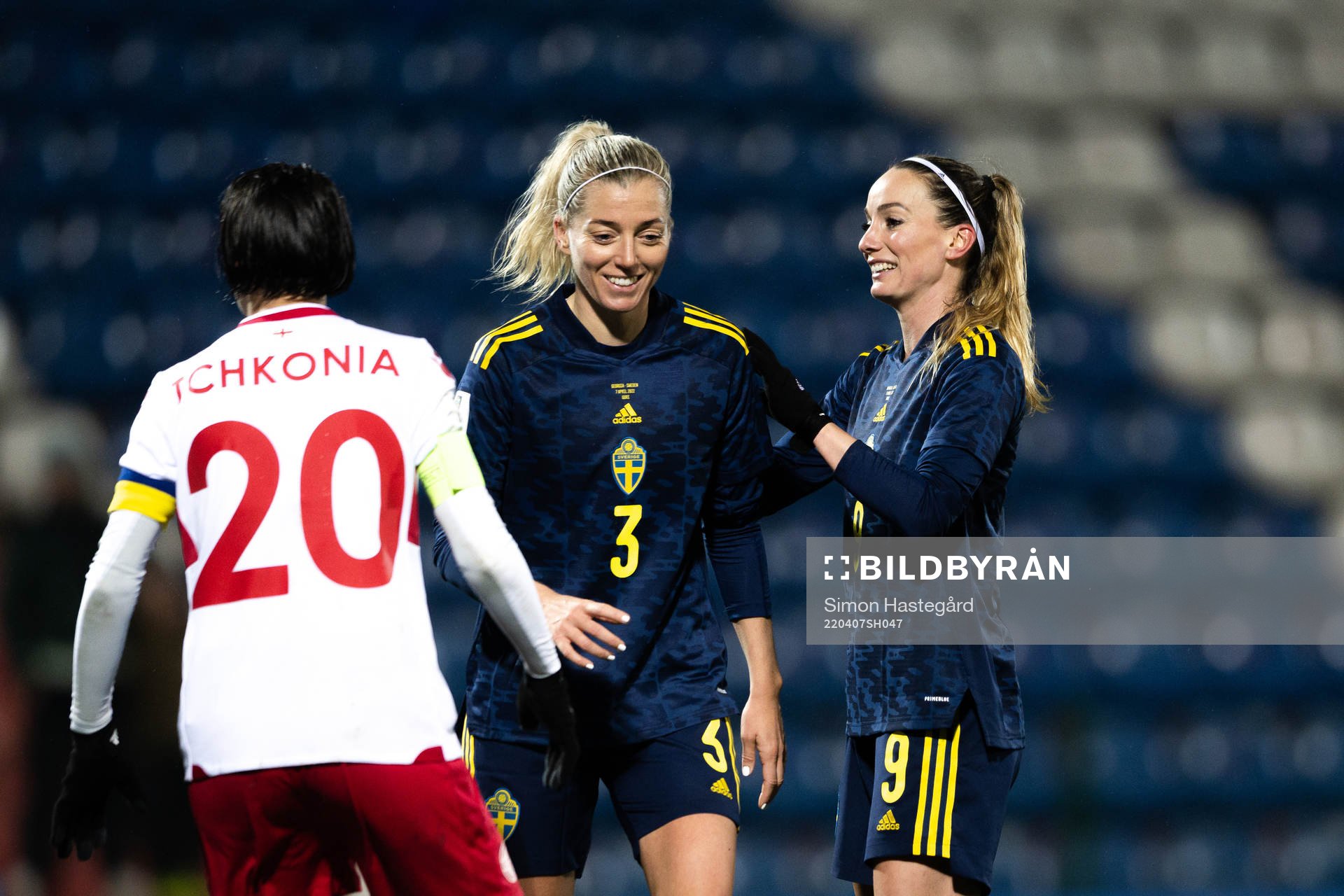 Linda Sembrant and Kosovare Asllani of Sweden