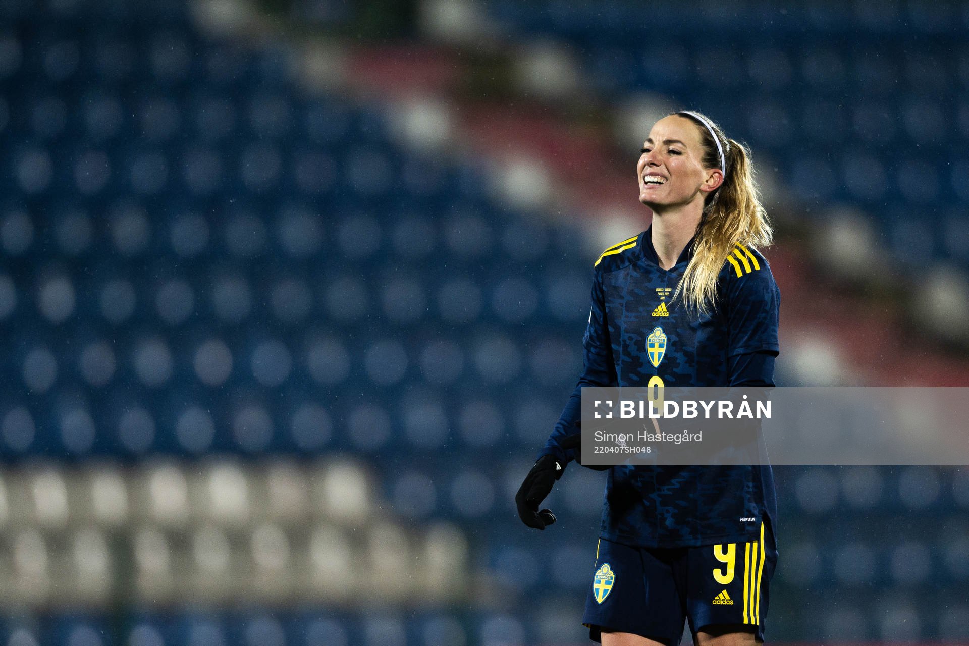 Kosovare Asllani of Sweden reacts