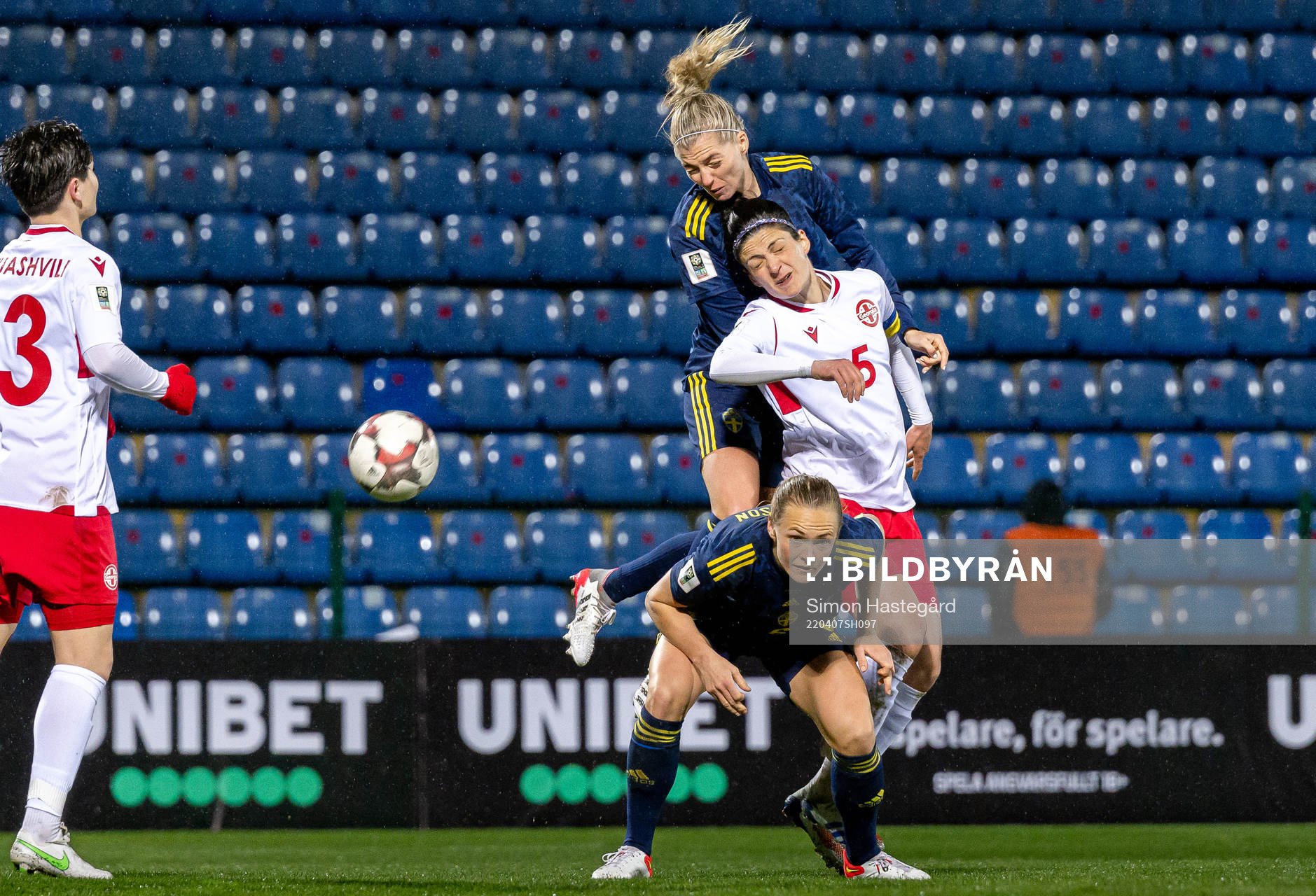 Tamar Kvelidze of Georgia against Linda Sembrant and