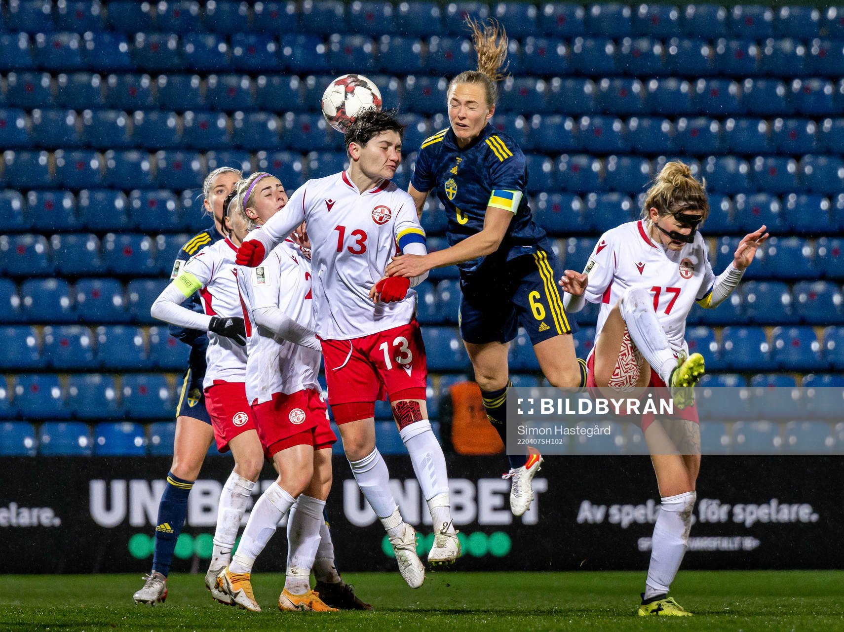 Tamari Tatuashvili of Georgia and Magdalena Eriksson of