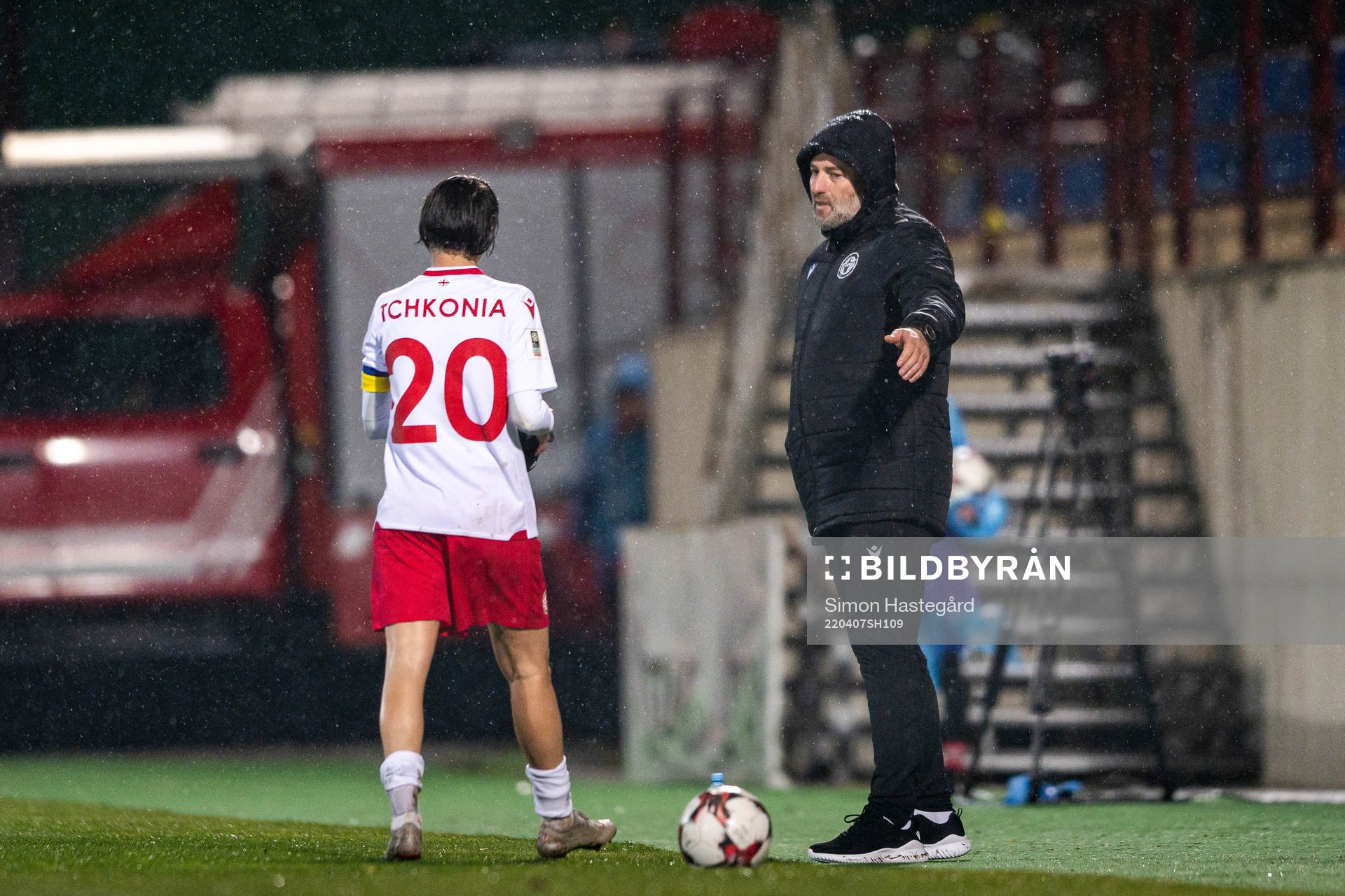 Khatia Tchkonia and Giorgi Chkhaidze, head coach of Georgia