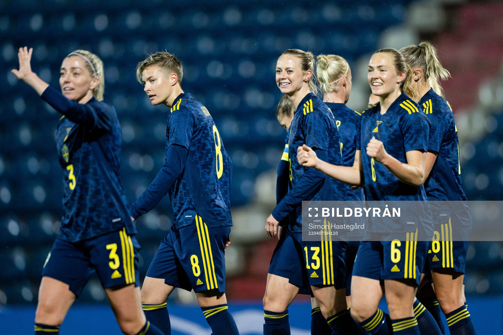 Amanda Ilestedt of Sweden celebrates