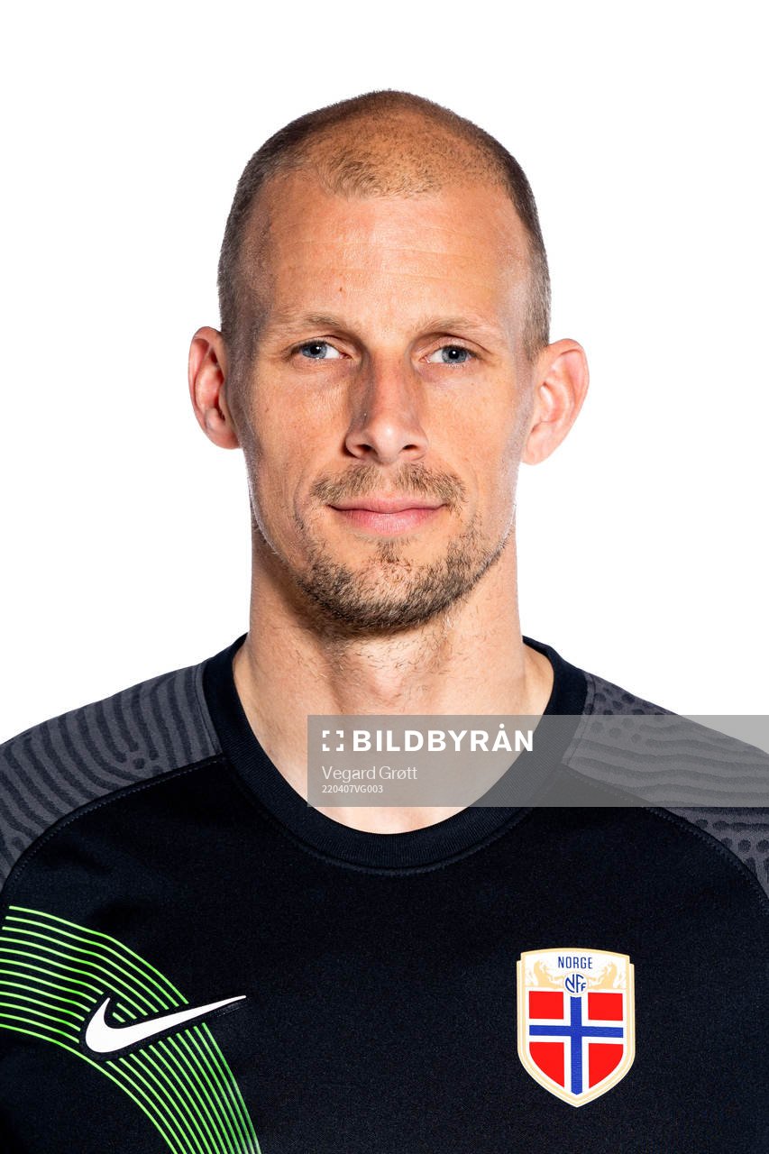 Goalkeeper André Hansen of the Norwegian national football