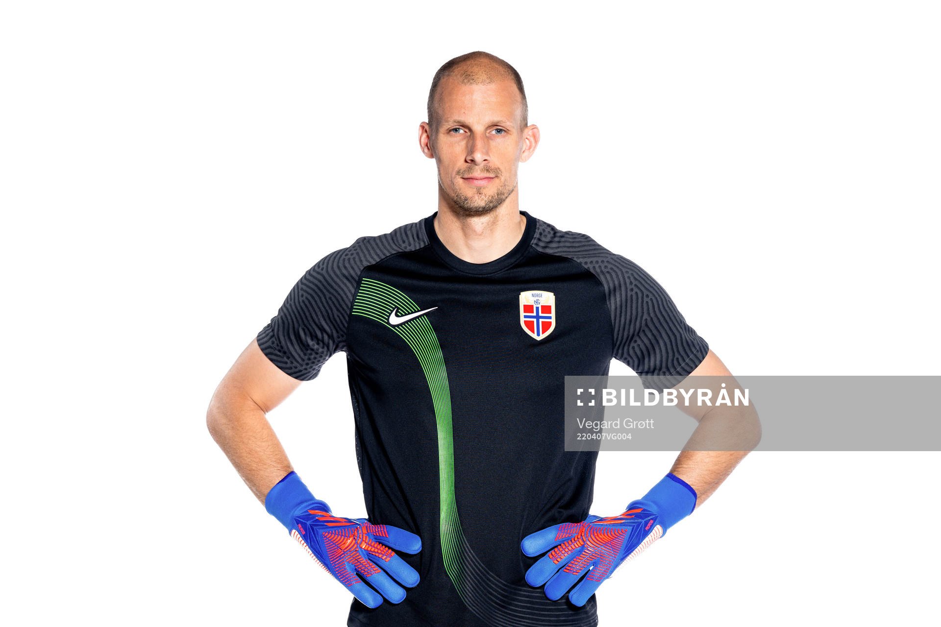 Goalkeeper André Hansen of the Norwegian national football