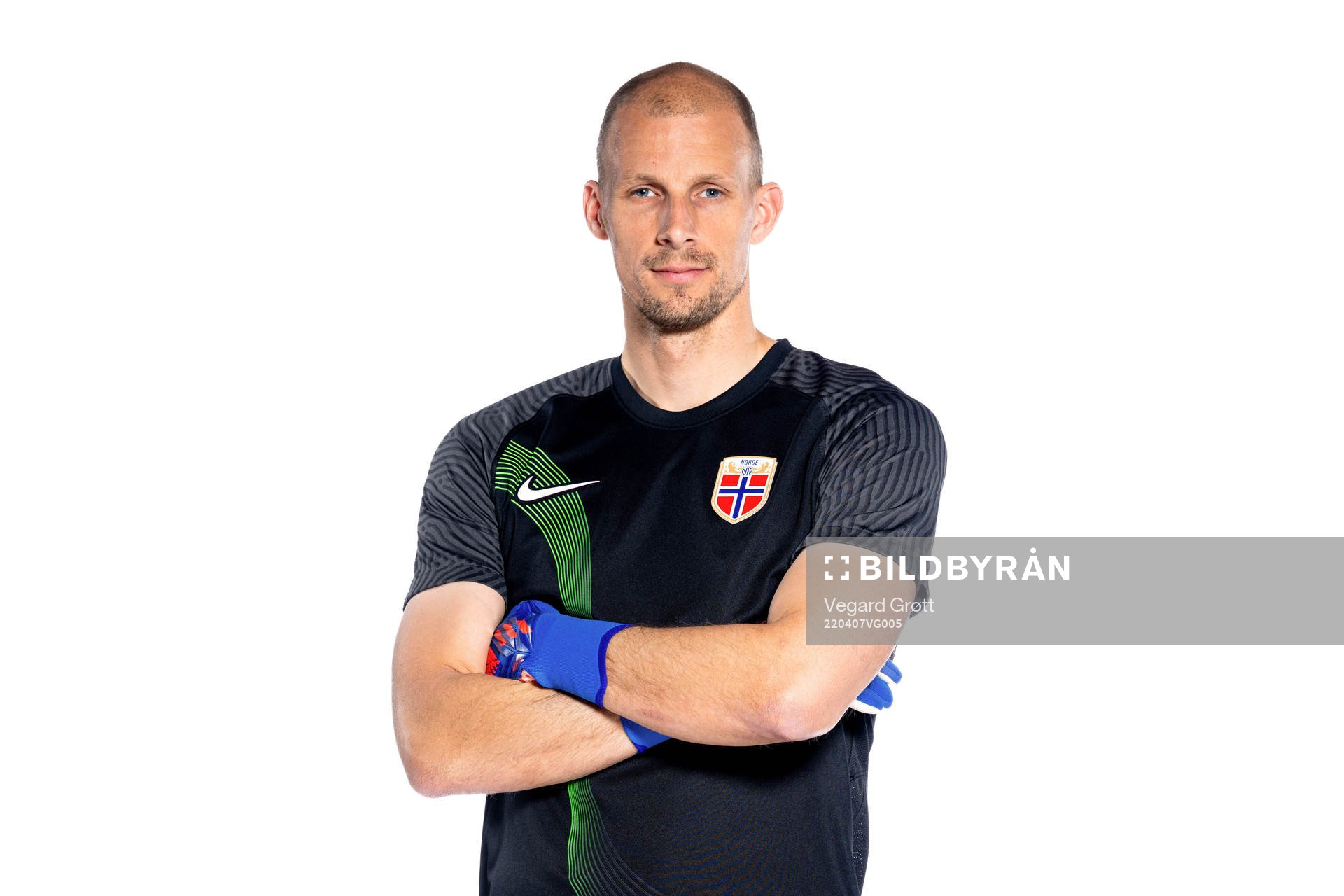 Goalkeeper André Hansen of the Norwegian national football