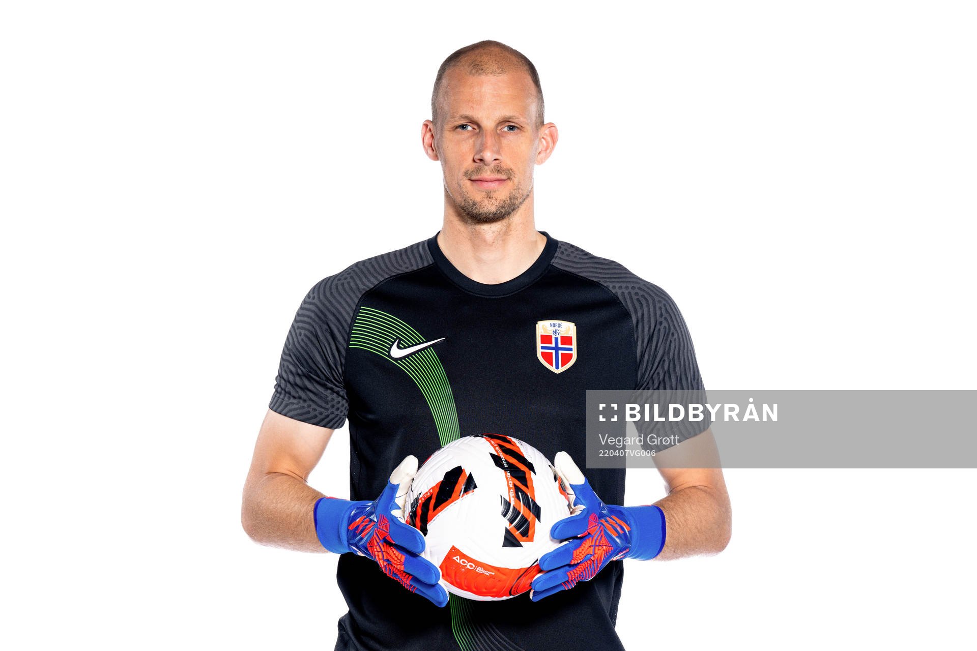 Goalkeeper André Hansen of the Norwegian national football