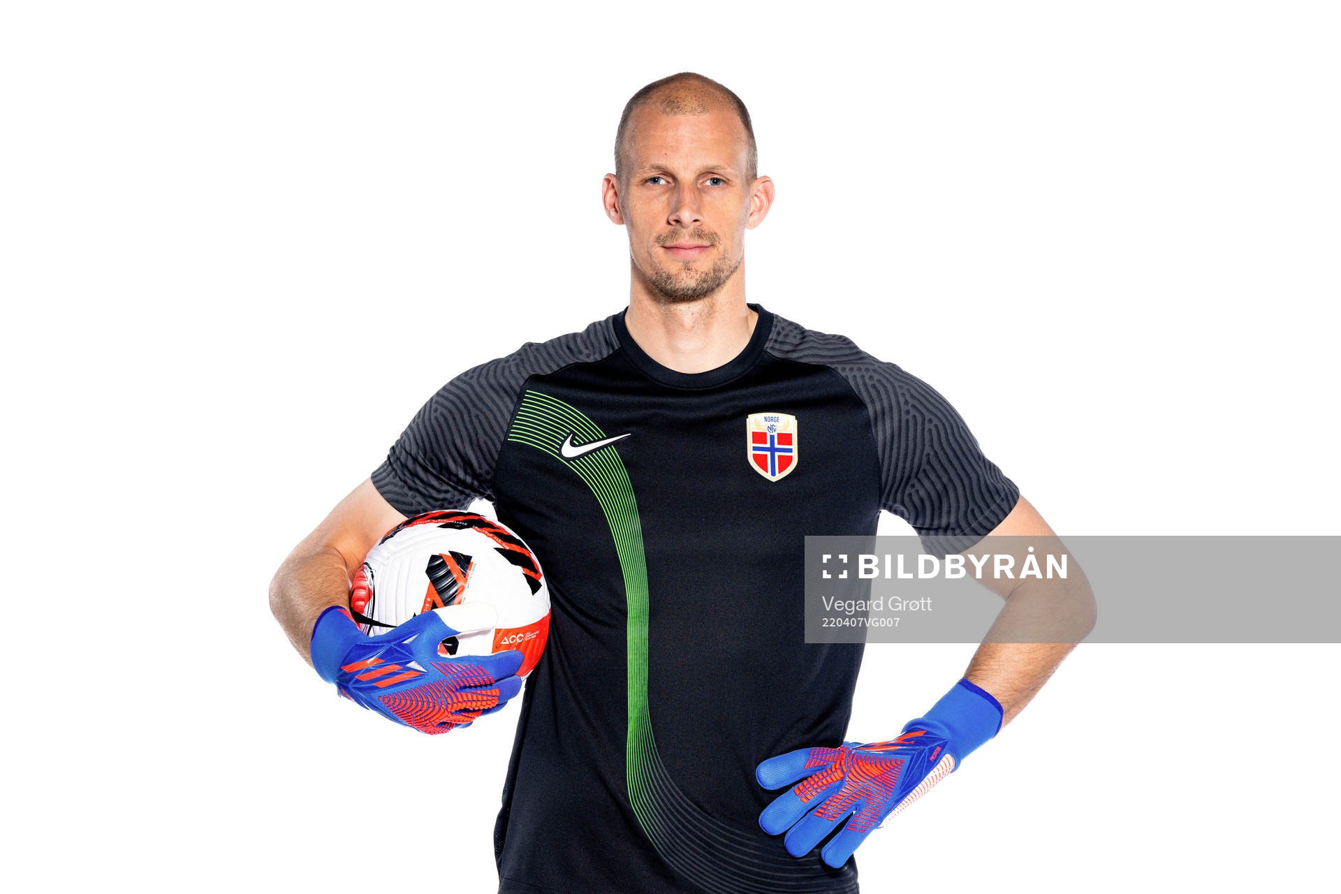 Goalkeeper André Hansen of the Norwegian national football