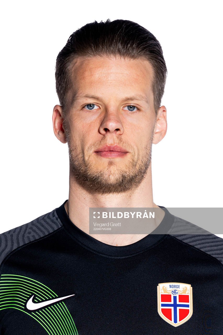 Goalkeeper Ørjan Håskjold Nyland of the Norwegian
