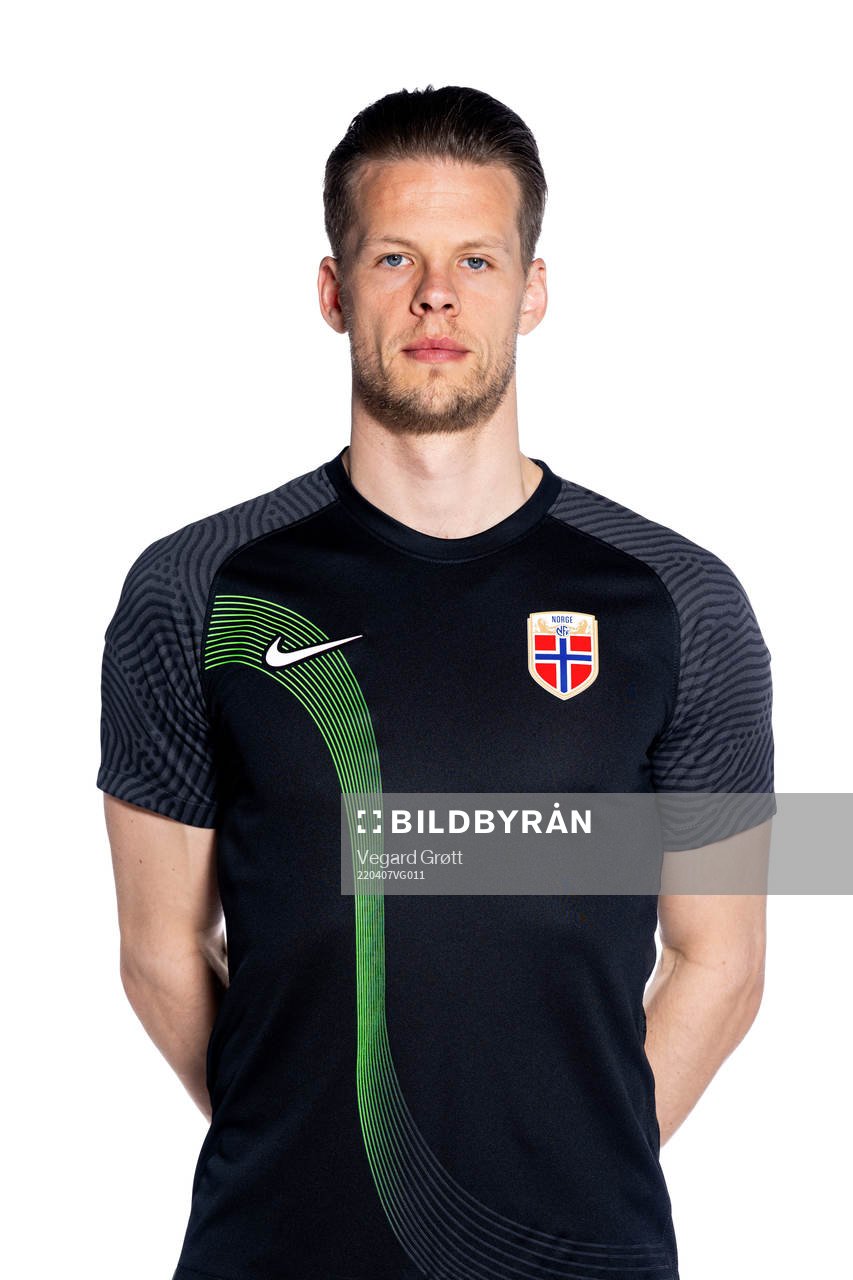 Goalkeeper Ørjan Håskjold Nyland of the Norwegian