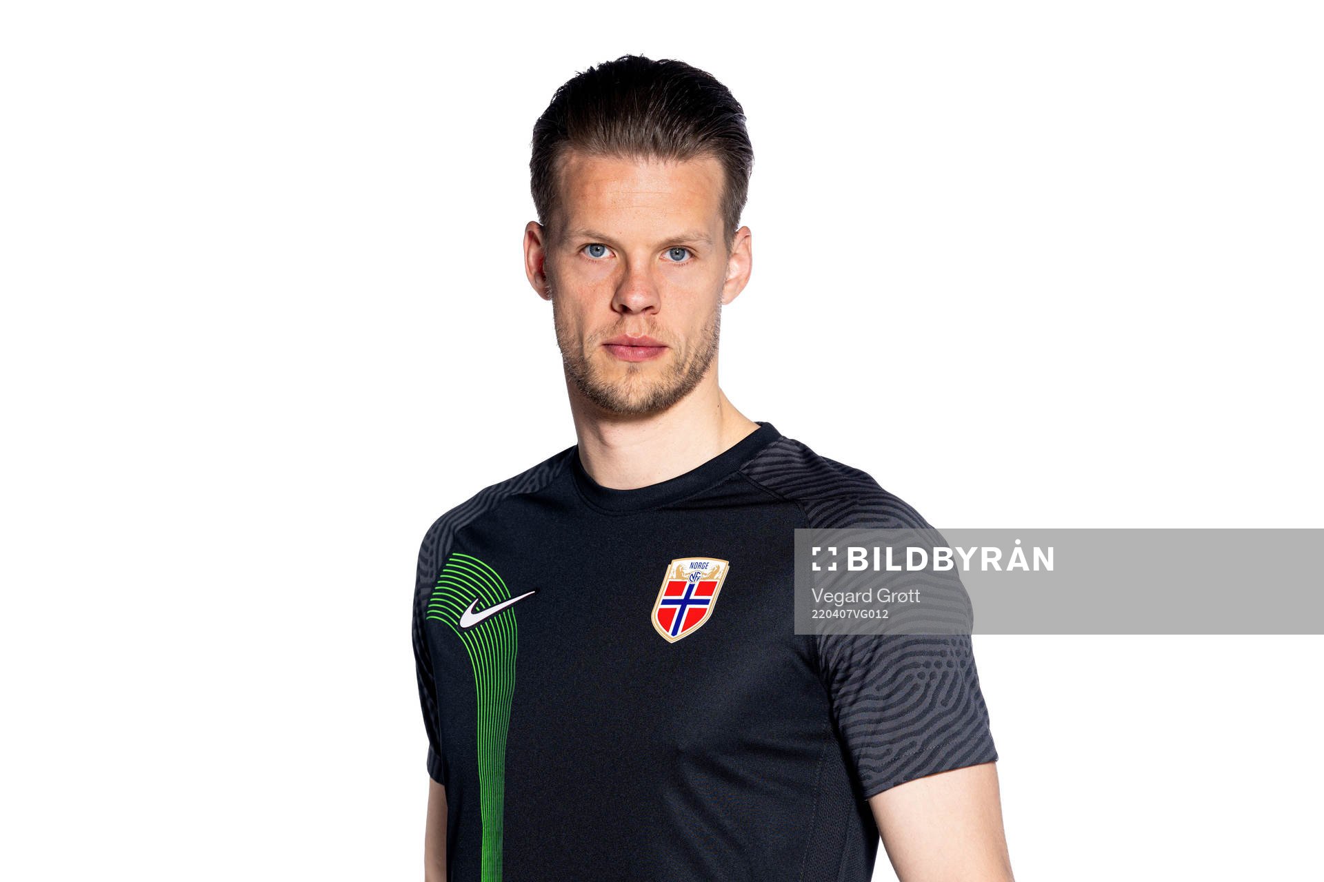 Goalkeeper Ørjan Håskjold Nyland of the Norwegian