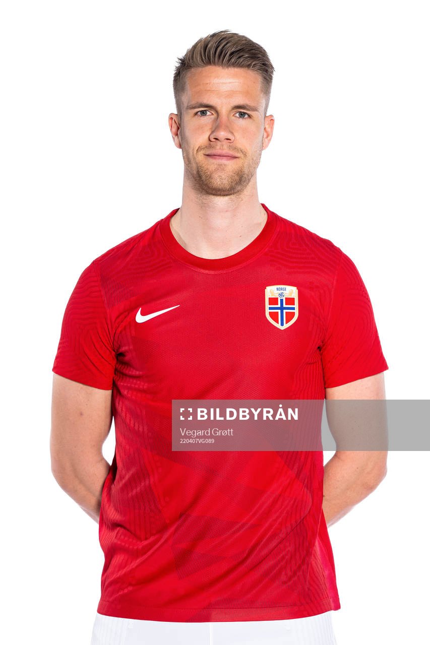 Kristoffer Ajer of the Norwegian national football team