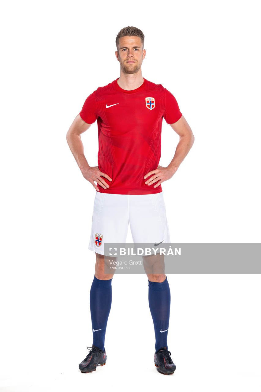 Kristoffer Ajer of the Norwegian national football team