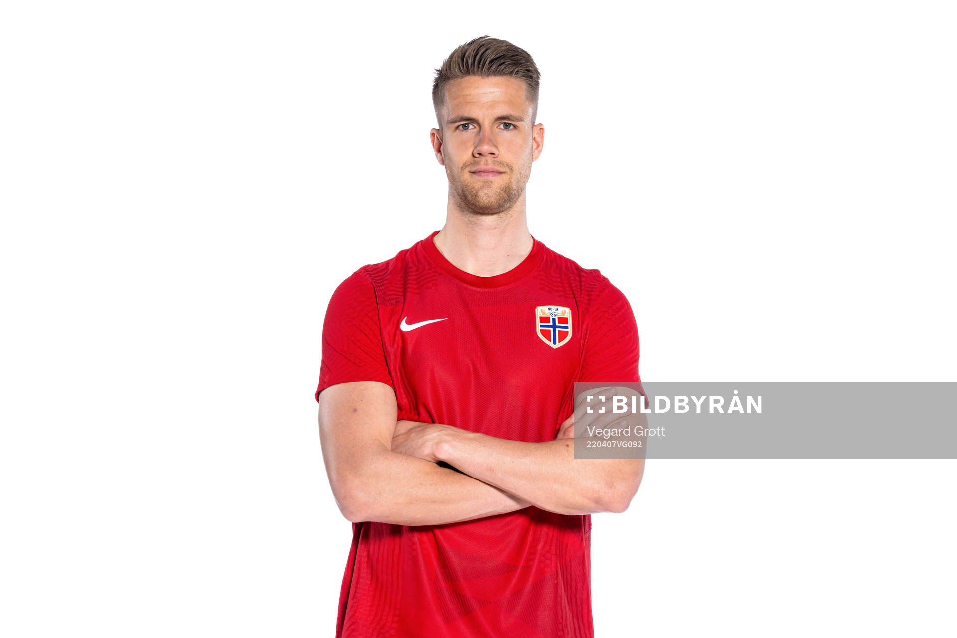 Kristoffer Ajer of the Norwegian national football team