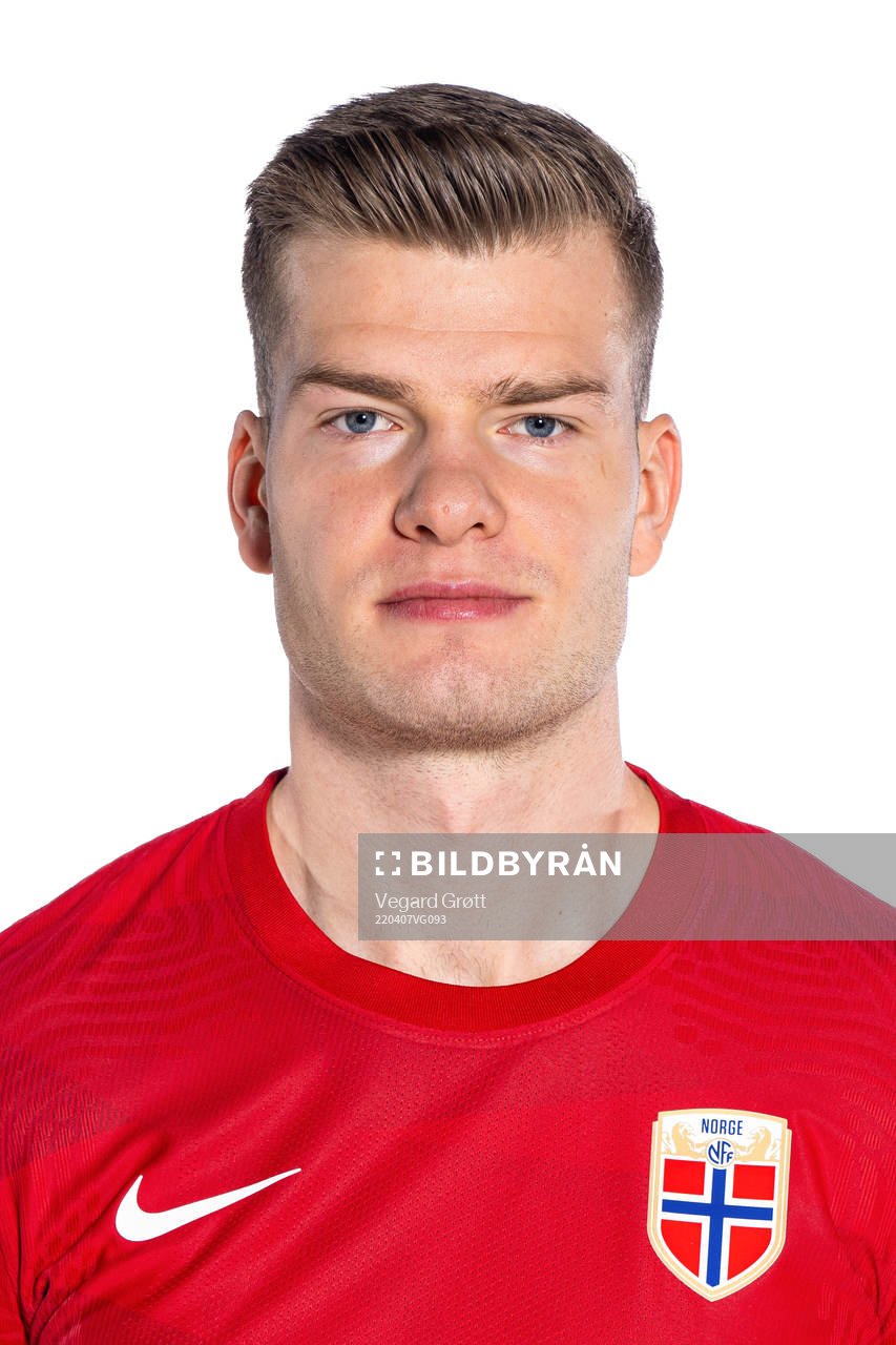 Alexander Sørloth of the Norwegian national football team
